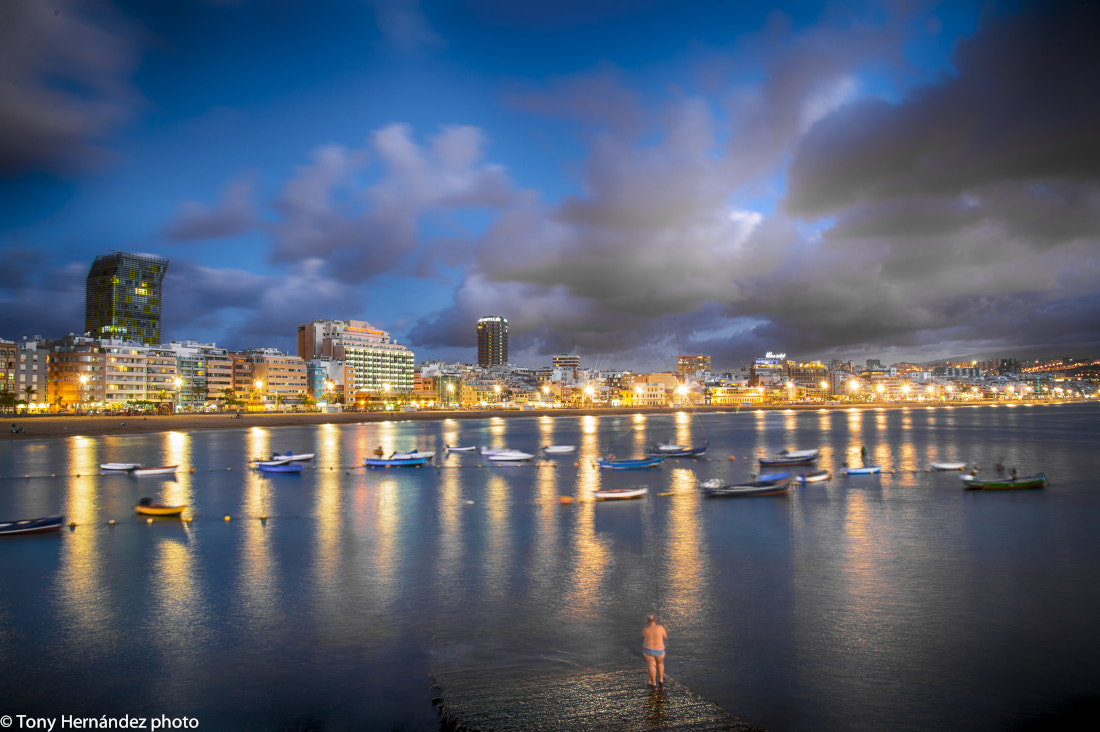 Nikon Df sample photo. Las canteras beach photography