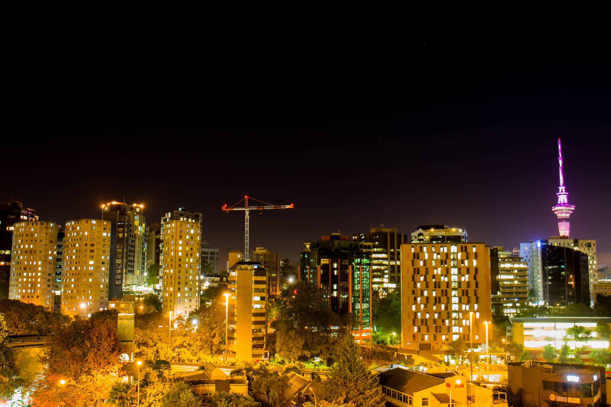 Canon EF 24-70mm F4L IS USM sample photo. Auckland cbd by nigth photography