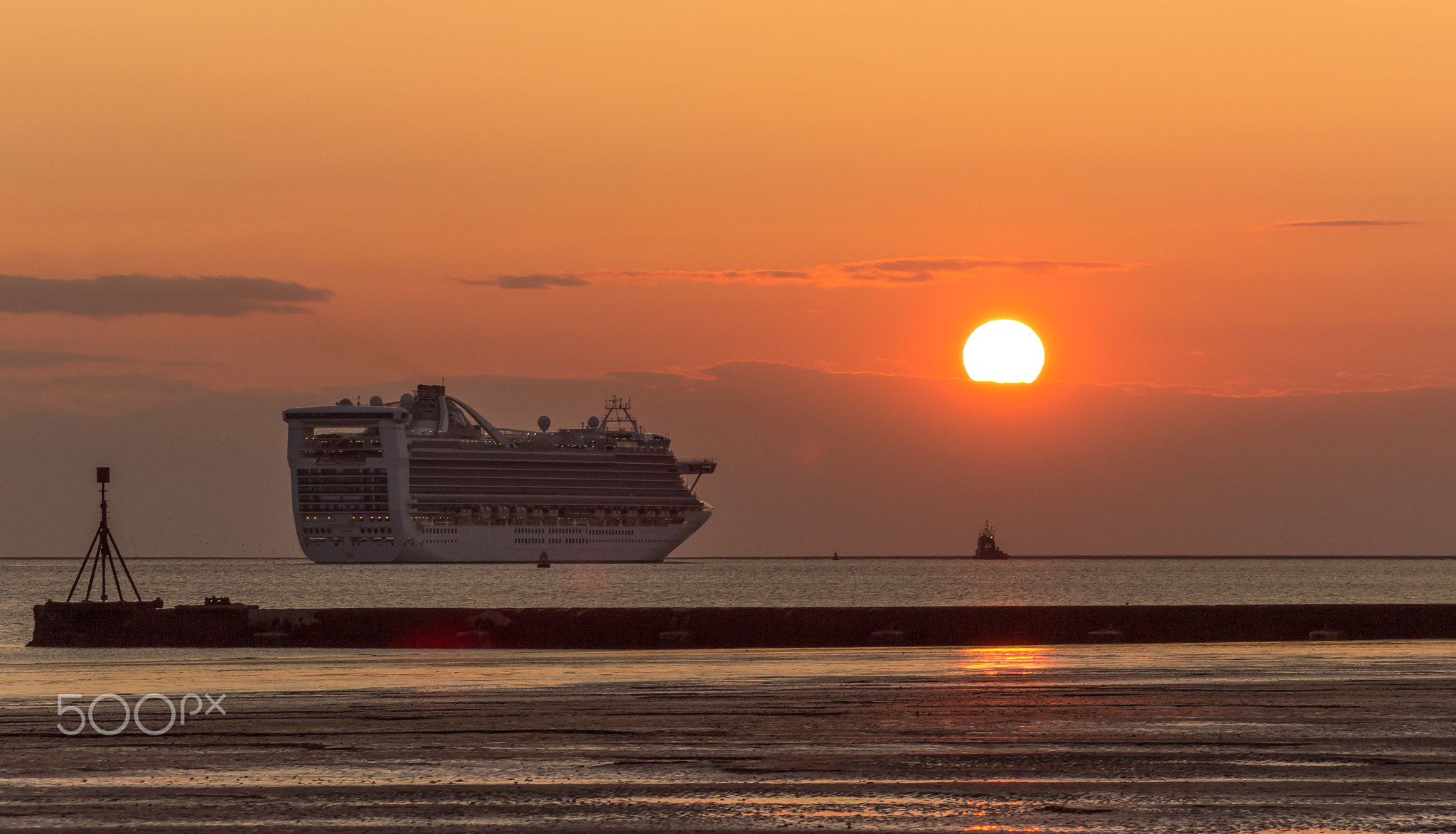 Caribbean Princess at Crosby Beach
