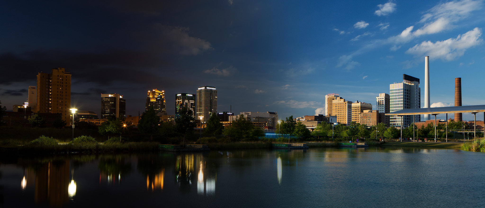 Canon TS-E 24.0mm f/3.5 L II sample photo. Birmingham al day to night cityscape photography