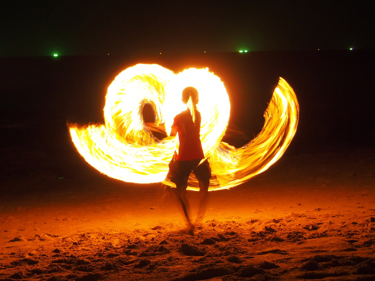 Olympus PEN E-P5 sample photo. Fire twirling child photography