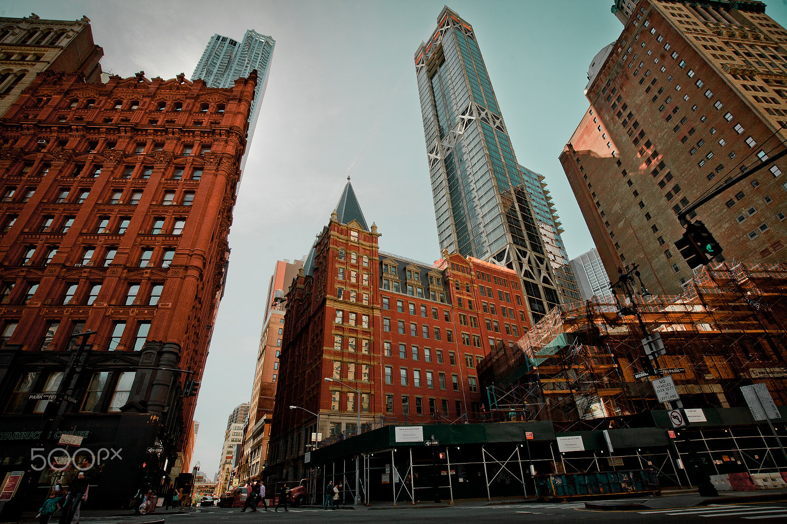 Canon EOS 5D + Canon EF 16-35mm F4L IS USM sample photo. Downtown mornings - lower manhattan photography