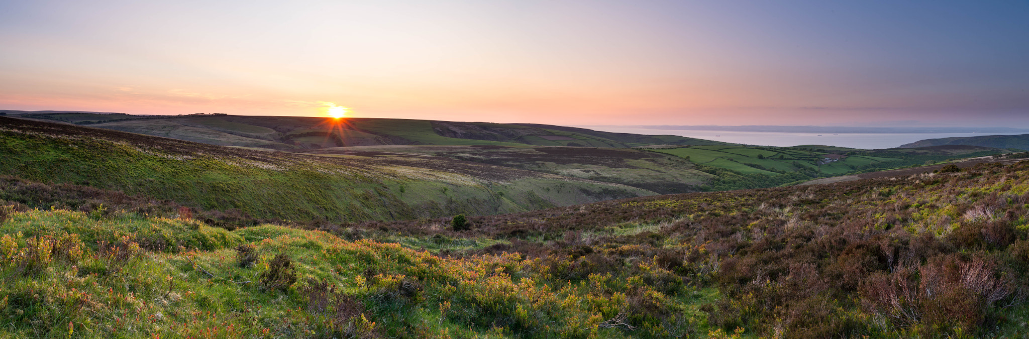 Nikon AF-S Nikkor 24-70mm F2.8E ED VR sample photo. Late spring sundown on exmoor photography