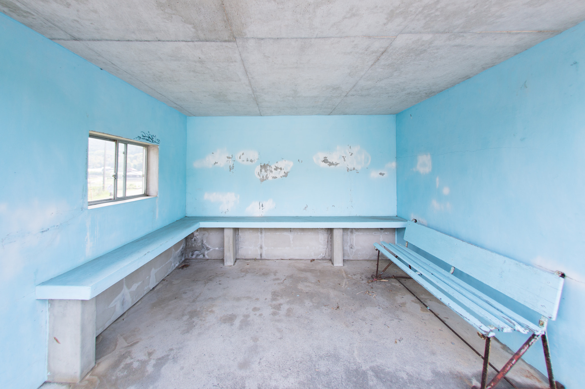 Nikon Df + Sigma 15mm F2.8 EX DG Diagonal Fisheye sample photo. Pastel waiting room photography