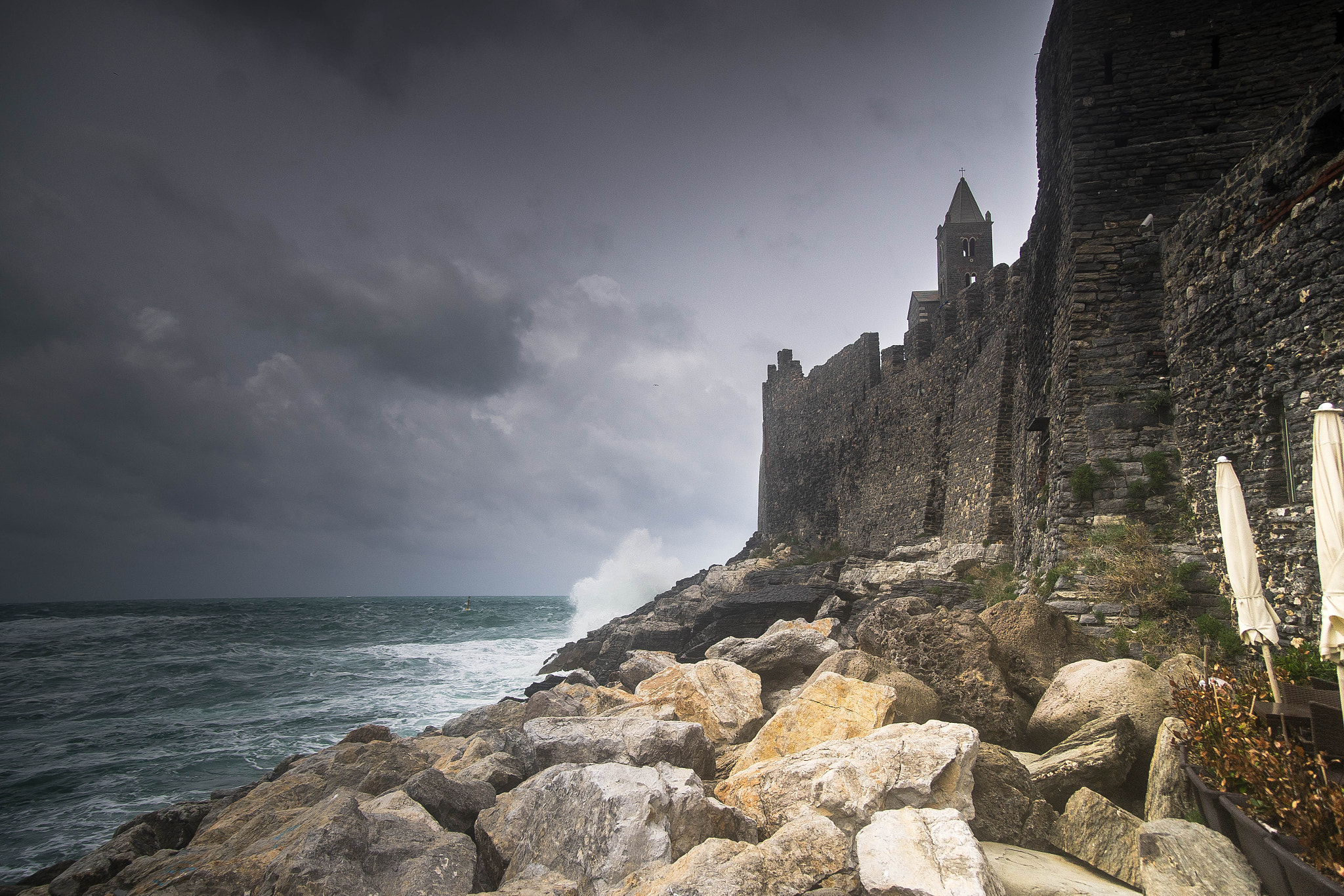 Sony a7 II + Tamron SP 24-70mm F2.8 Di VC USD sample photo. Portovenere at storm 2 photography