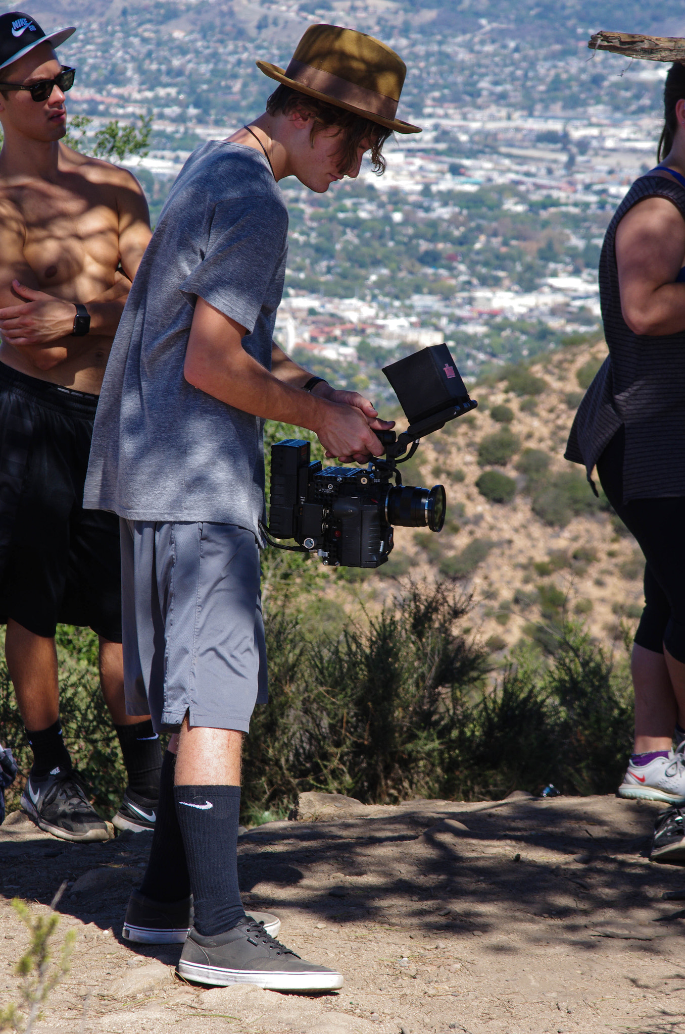 Pentax K-5 II sample photo. Filming on top of hollywood hill photography