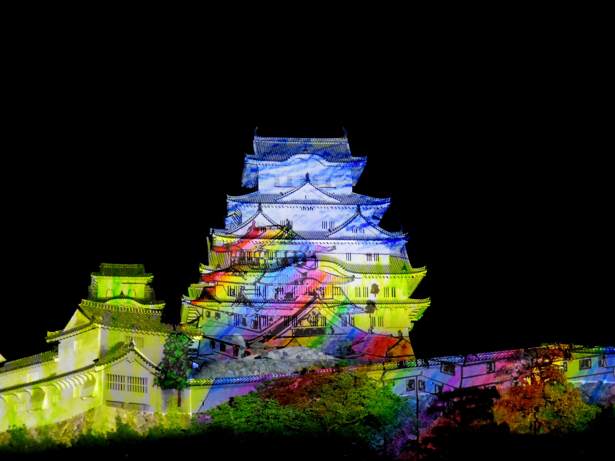 Pentax Q7 sample photo. Himeji castle photography