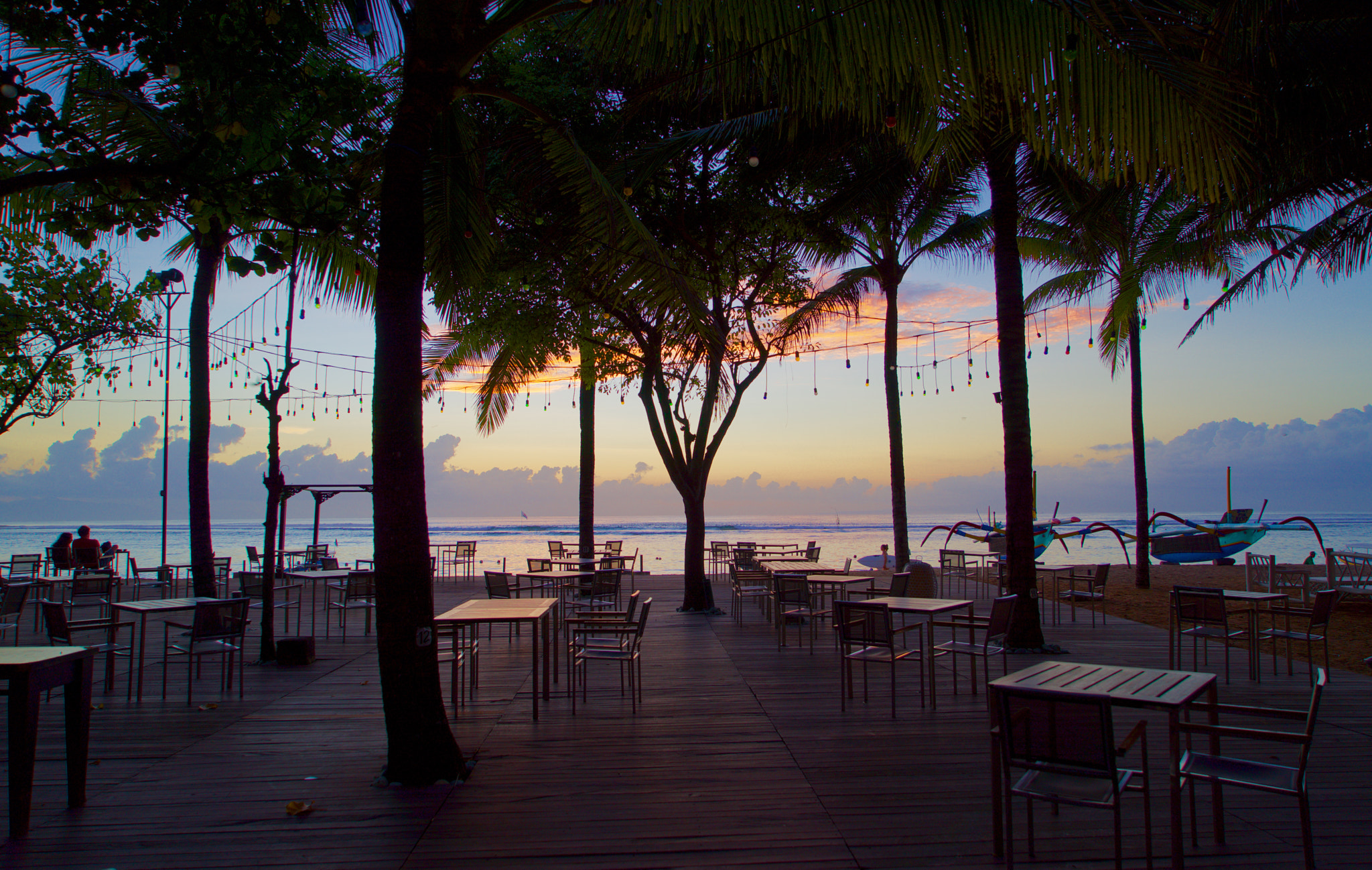 Sony a7R + Sony Vario Tessar T* FE 24-70mm F4 ZA OSS sample photo. Sunrise at sanur beach bali photography