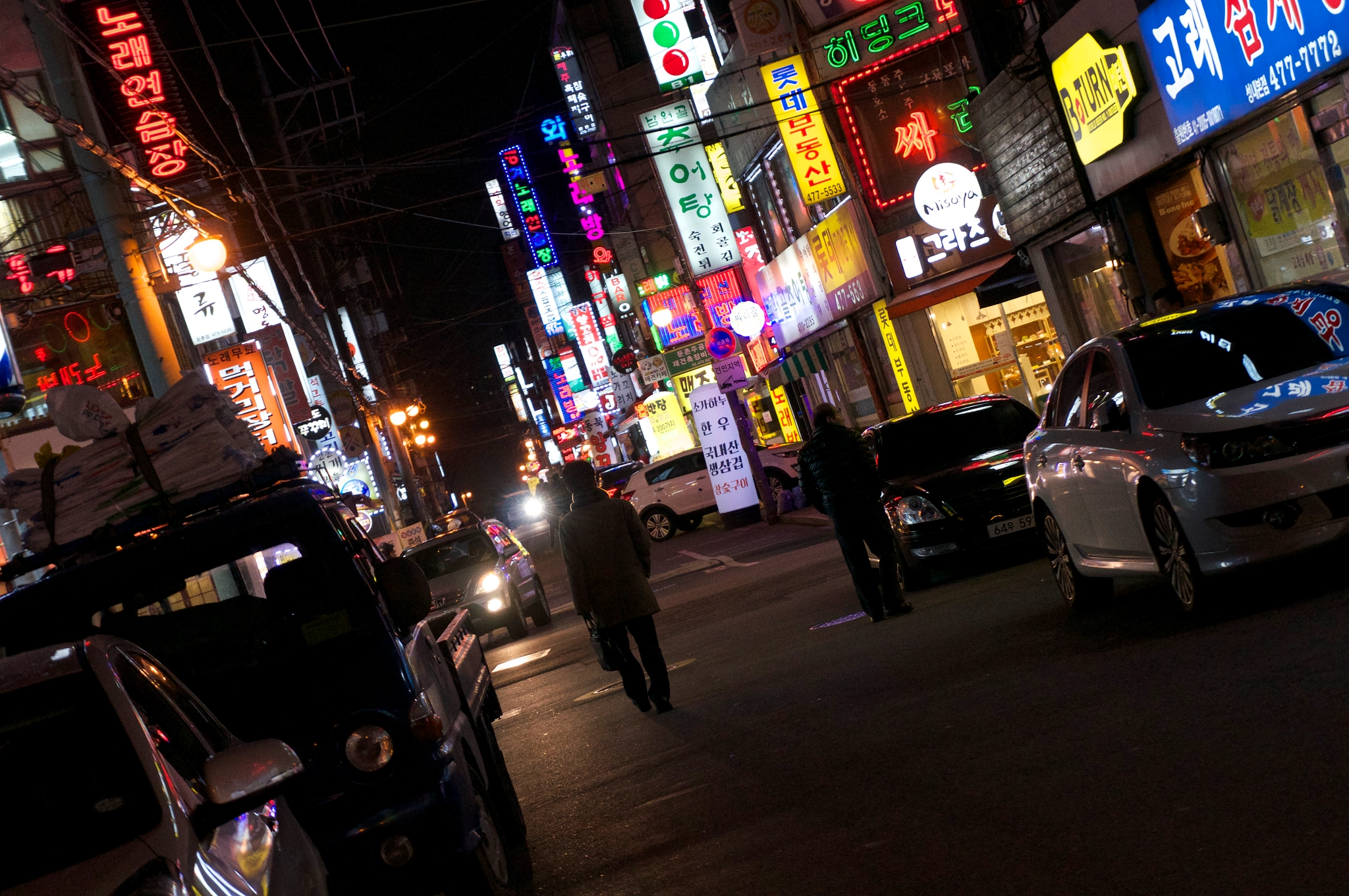 Sony E 18-55mm F3.5-5.6 OSS sample photo. Dunchon-dong at night photography