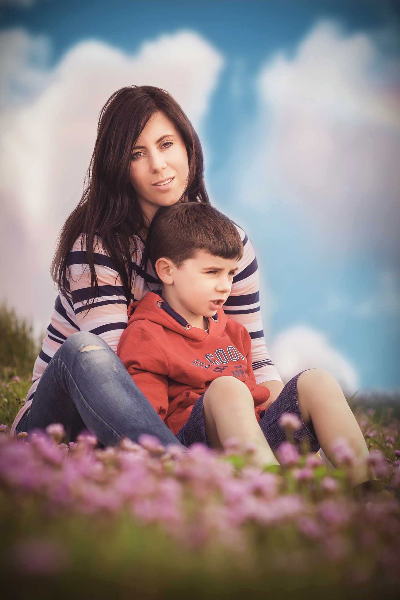 Minolta AF 135mm F2.8 sample photo. Mom & son photography