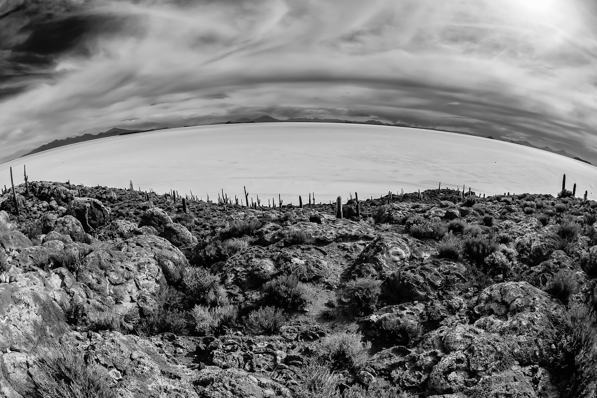 Nikon AF DX Fisheye-Nikkor 10.5mm F2.8G ED sample photo. Salar de uyuni in a fisheye photography