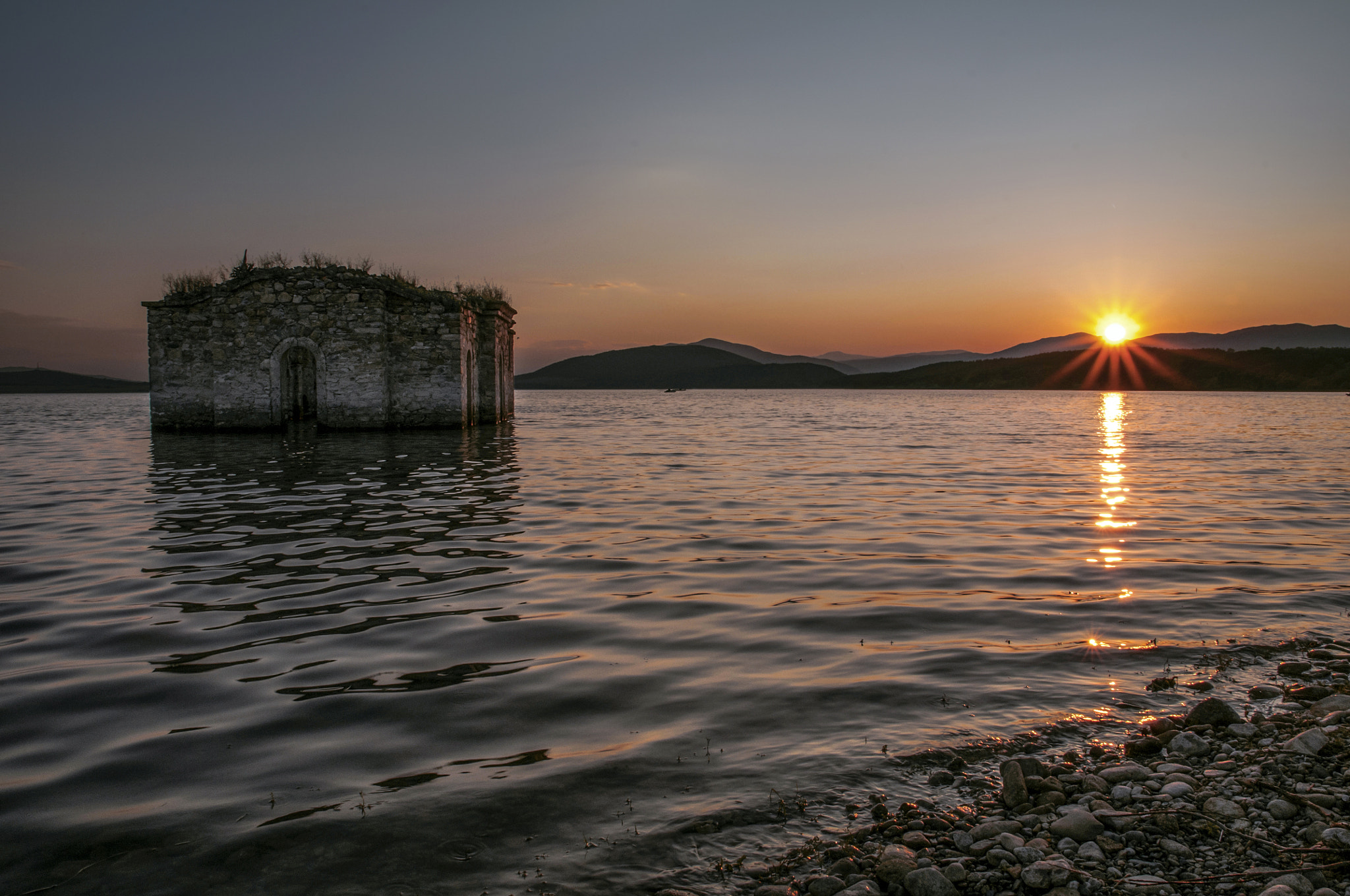 Sigma 18-200mm F3.5-6.3 DC OS HSM sample photo. Submerged church photography