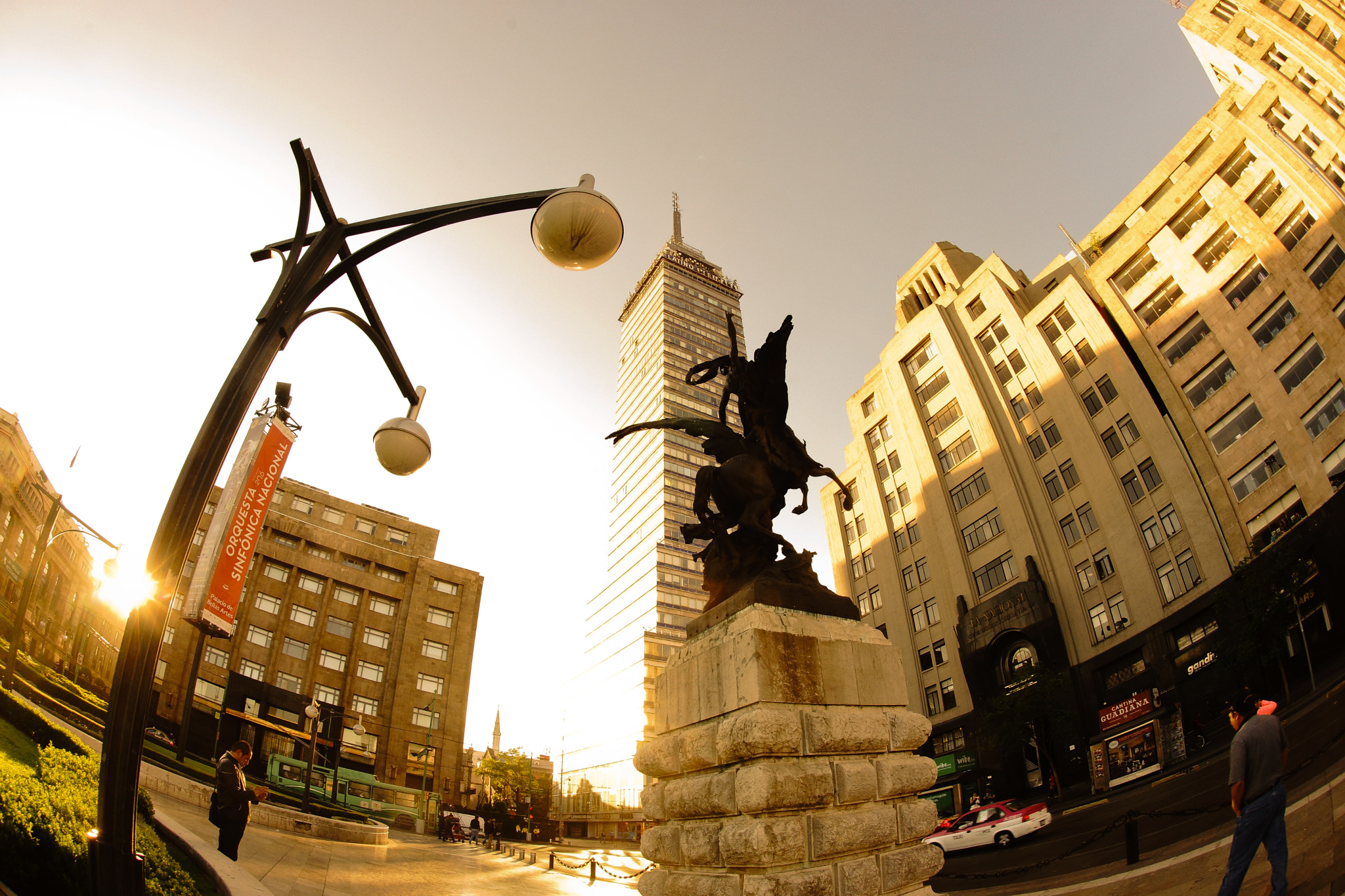 Sony a99 II + Sony 16mm F2.8 Fisheye sample photo. Torre latino y esplanada photography