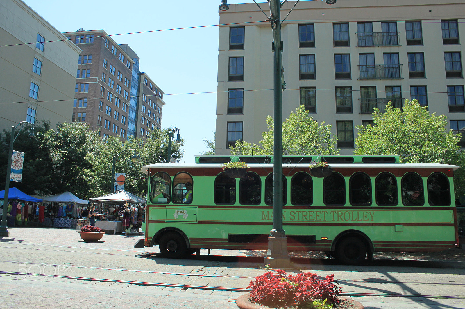 Canon EF-S 18-55mm F3.5-5.6 sample photo. Main street trolley photography