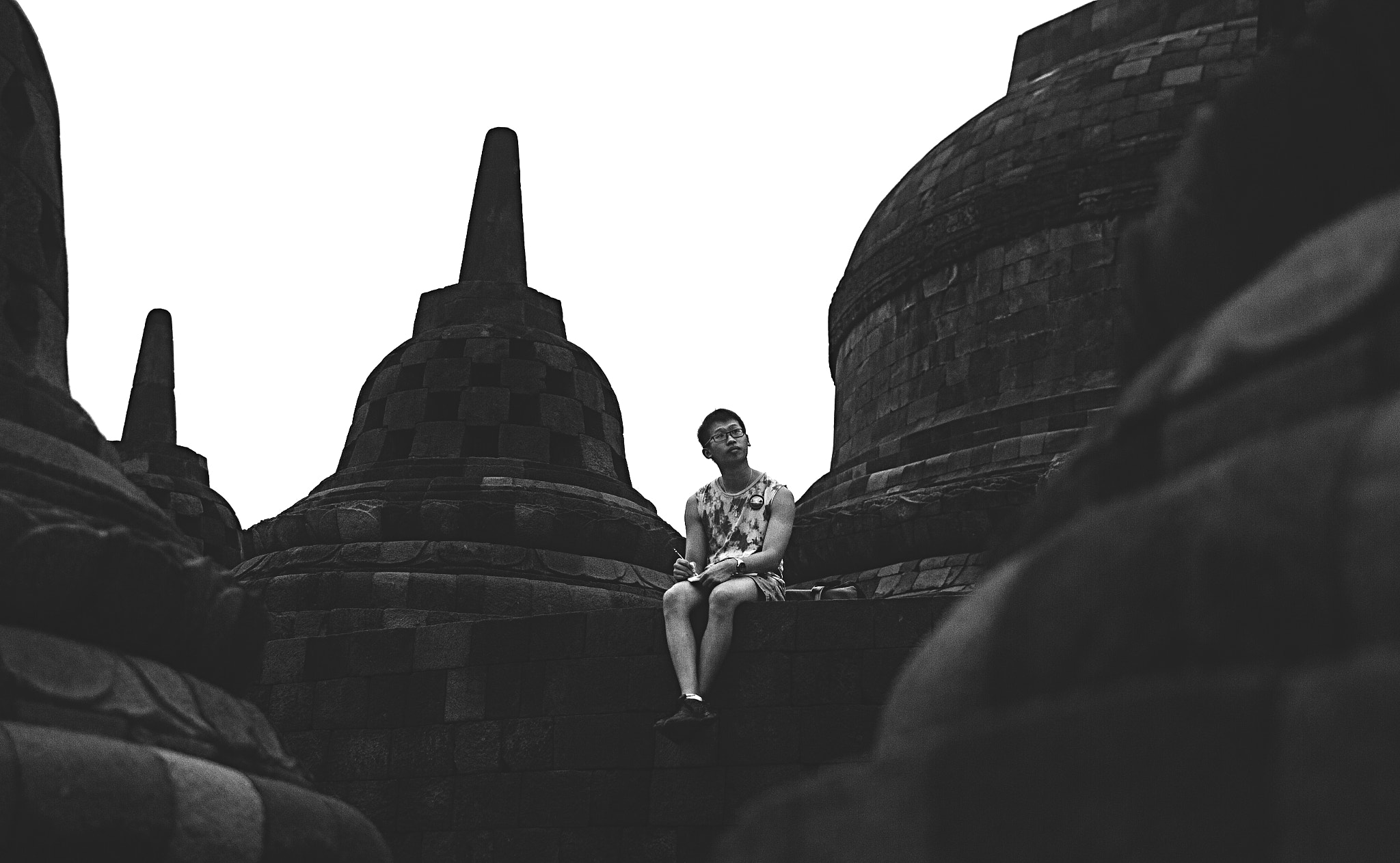 Canon EOS 7D + Canon EF 35mm F1.4L USM sample photo. Drawing borobudur photography