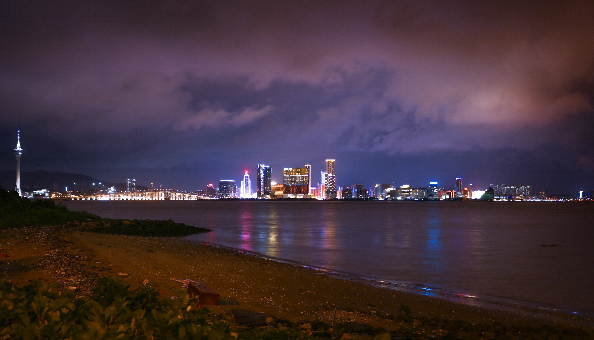 Canon EOS 760D (EOS Rebel T6s / EOS 8000D) + Canon EF-S 18-55mm F3.5-5.6 IS STM sample photo. Macau night view. photography