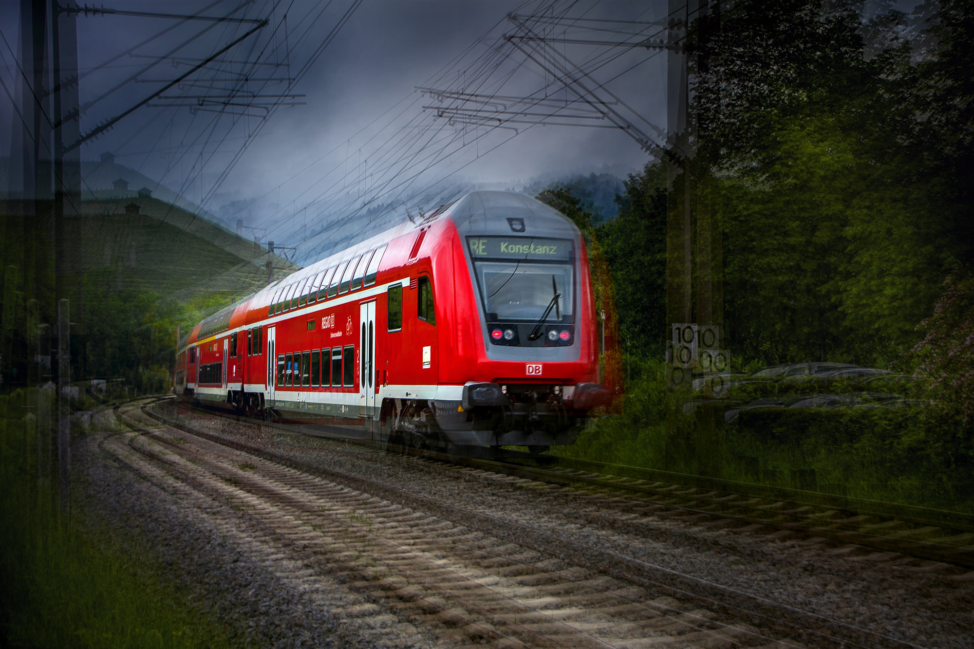 Canon EOS 450D (EOS Rebel XSi / EOS Kiss X2) sample photo. Red train photography