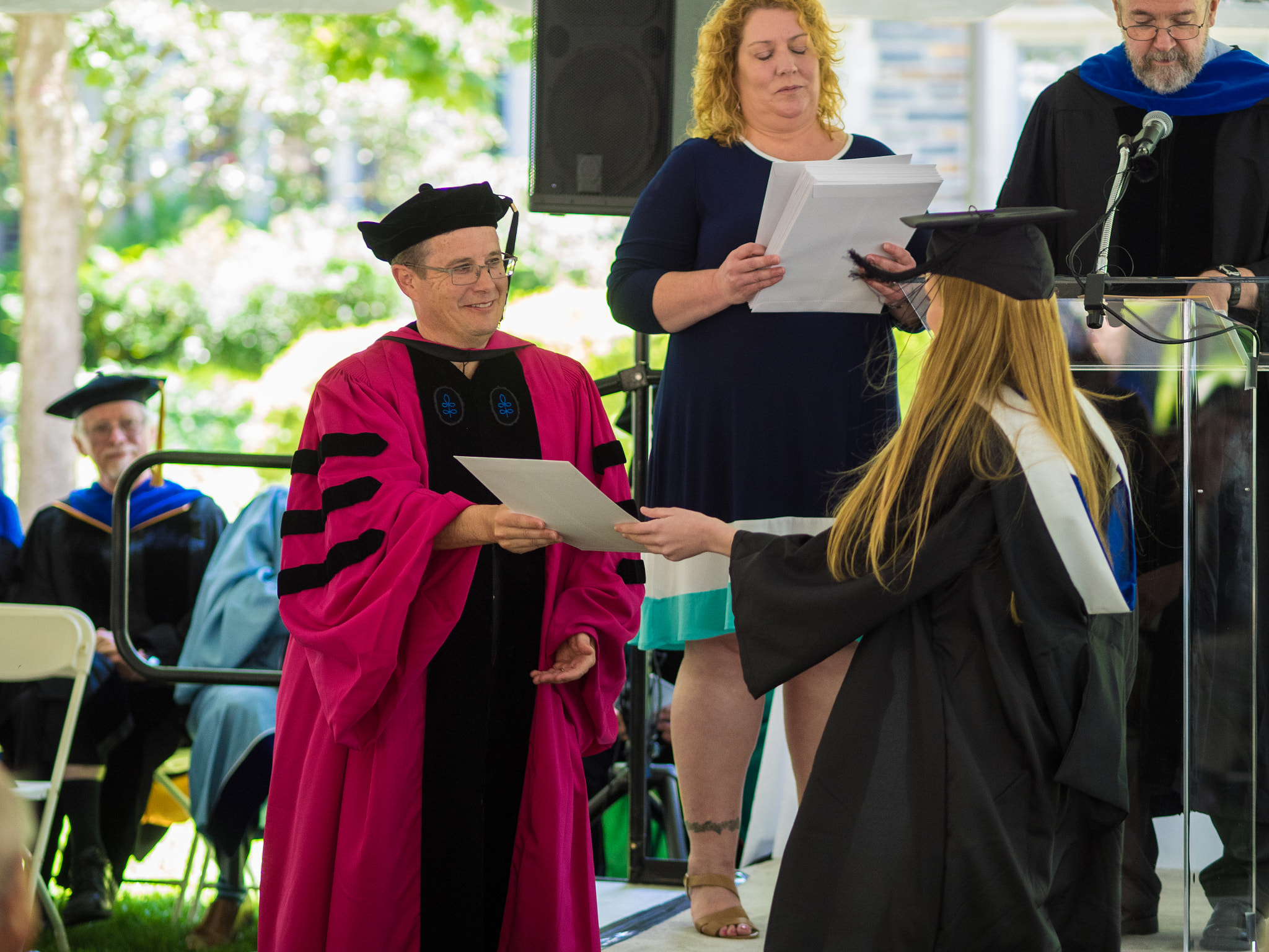 Olympus OM-D E-M1 + Olympus M.Zuiko Digital ED 75mm F1.8 sample photo. Duke political science graduation photography