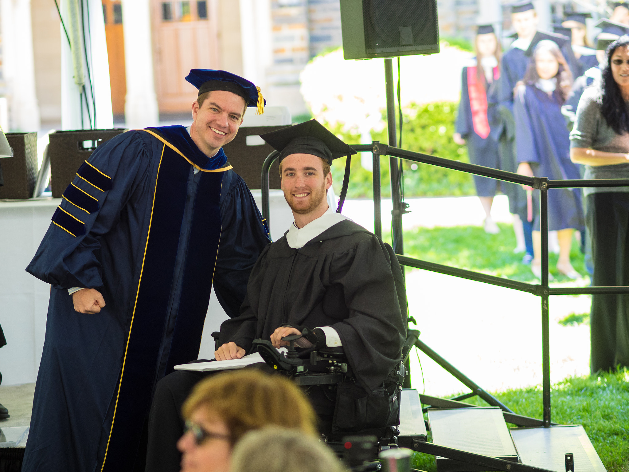 Olympus OM-D E-M1 + Olympus M.Zuiko Digital ED 75mm F1.8 sample photo. Duke political science graduation photography