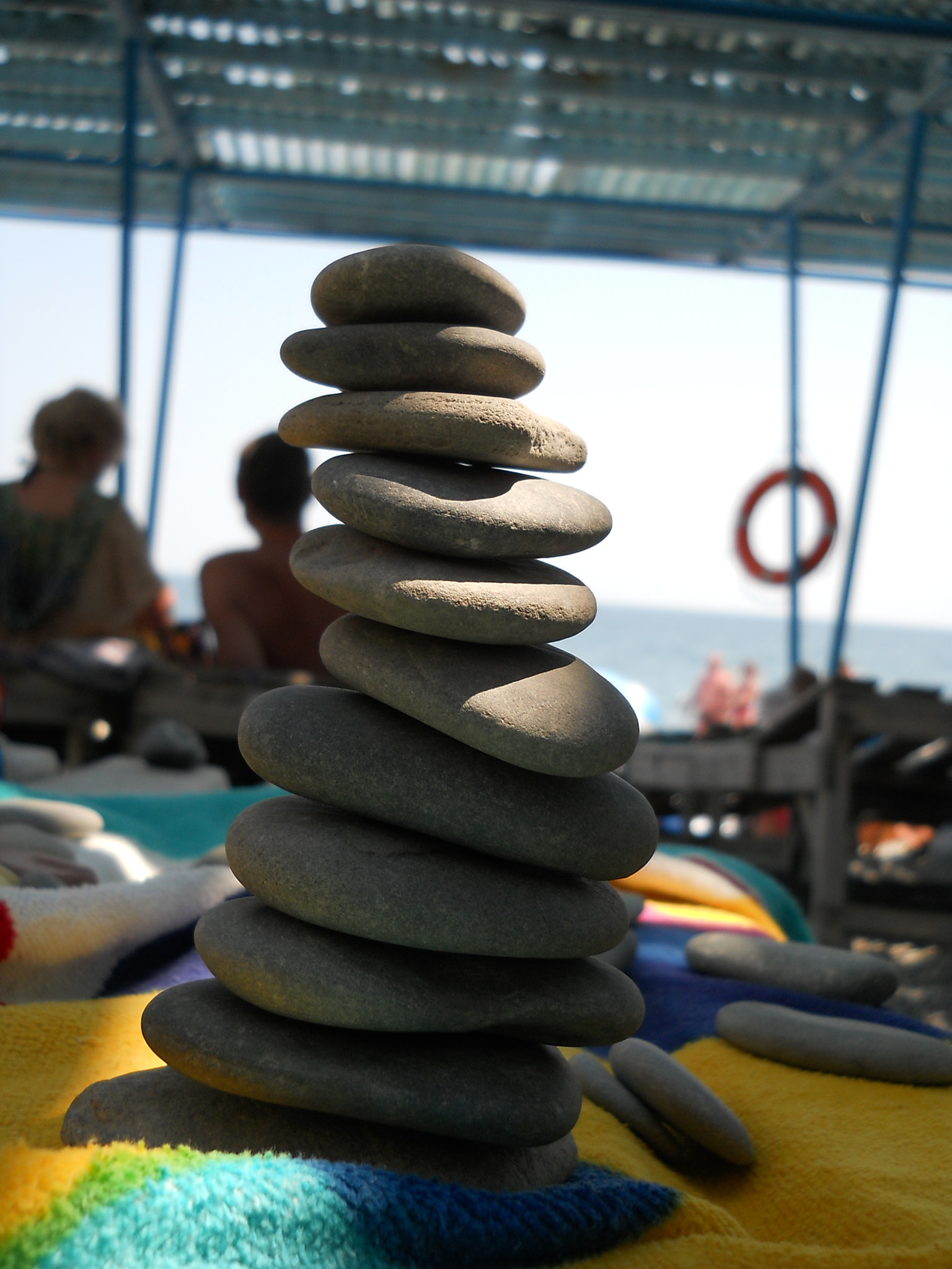 Nikon Coolpix L21 sample photo. Beach stone tower photography