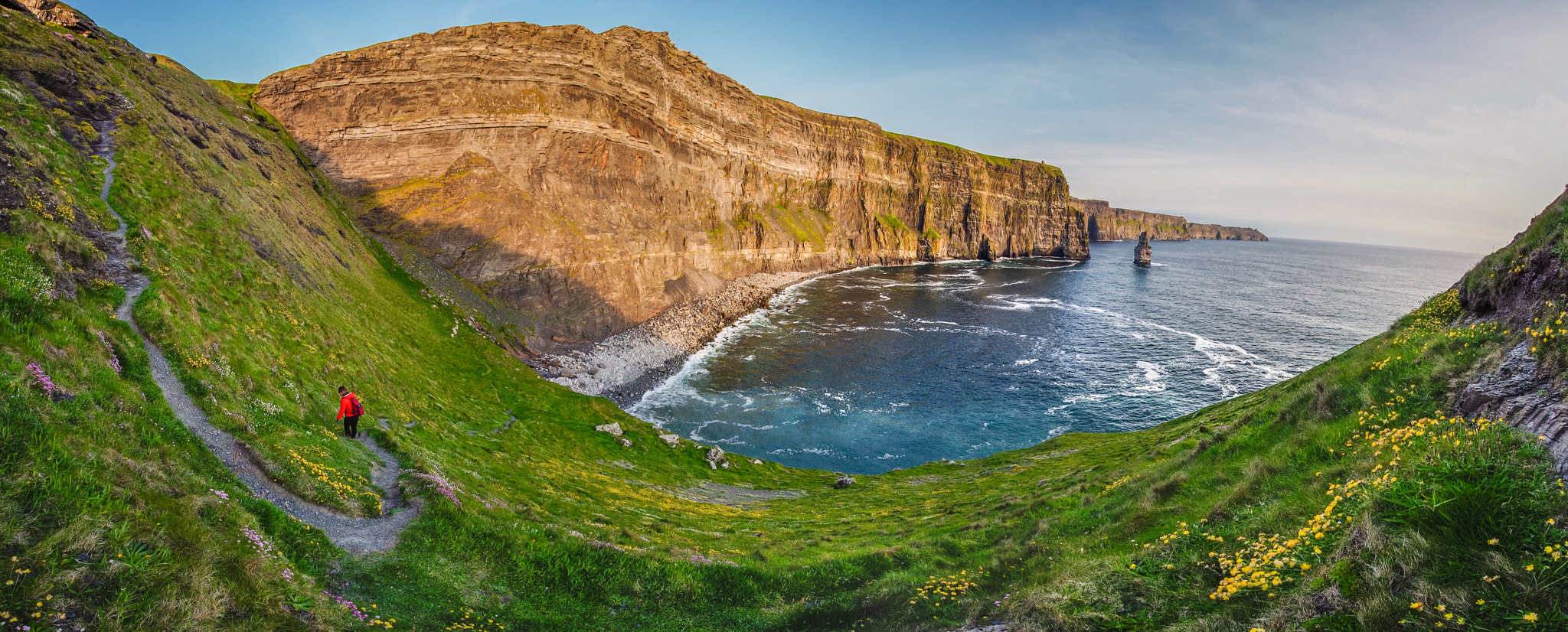 Olympus OM-D E-M5 + Panasonic Lumix G Vario 7-14mm F4 ASPH sample photo. Climbing down the cliffs photography