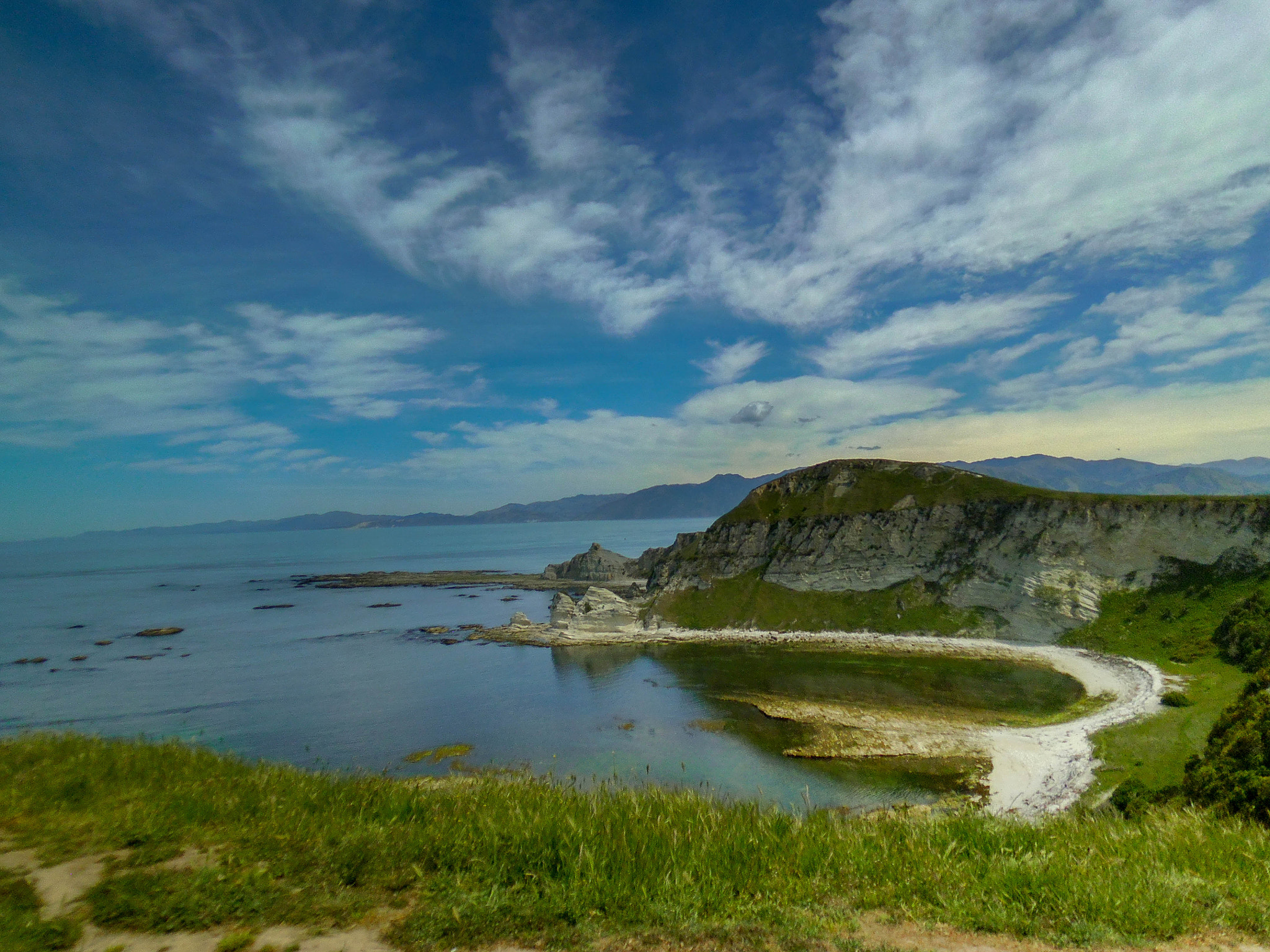 Panasonic DMC-LS5 sample photo. Clouds over cliffs photography