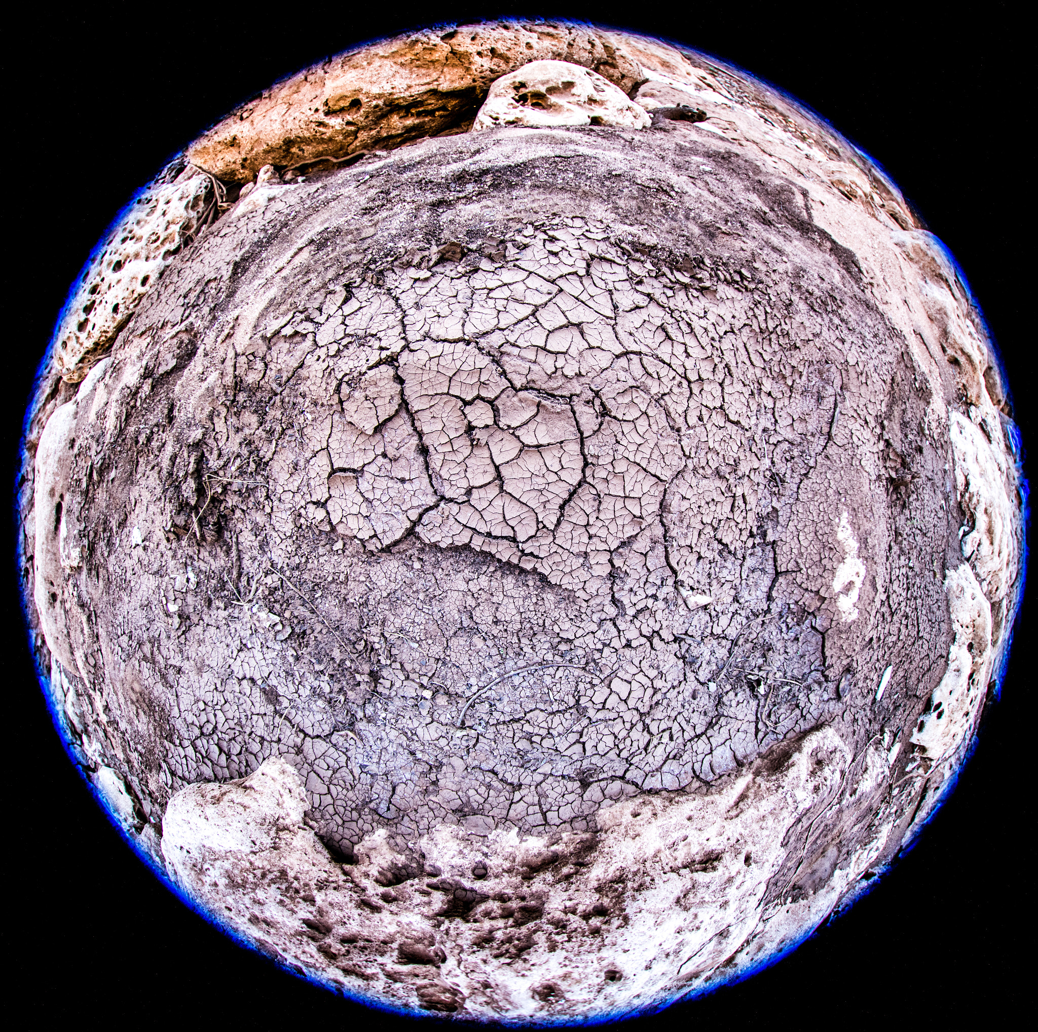 Sony a7R + Canon EF 8-15mm F4L Fisheye USM sample photo. Cracked earth photography