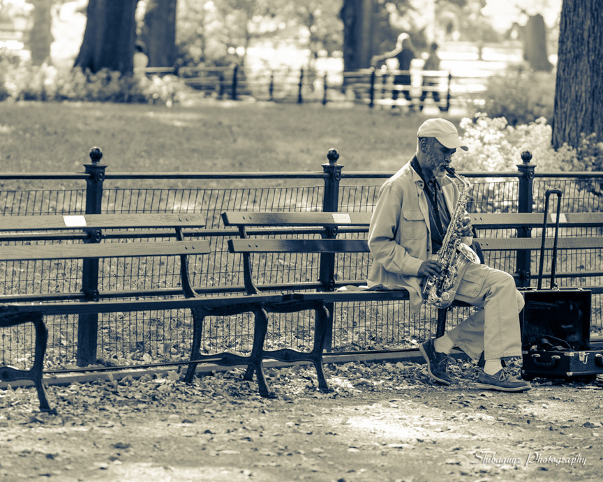 AF-S Zoom-Nikkor 80-200mm f/2.8D IF-ED sample photo. Central park in autumn finds lots of cool characters photography