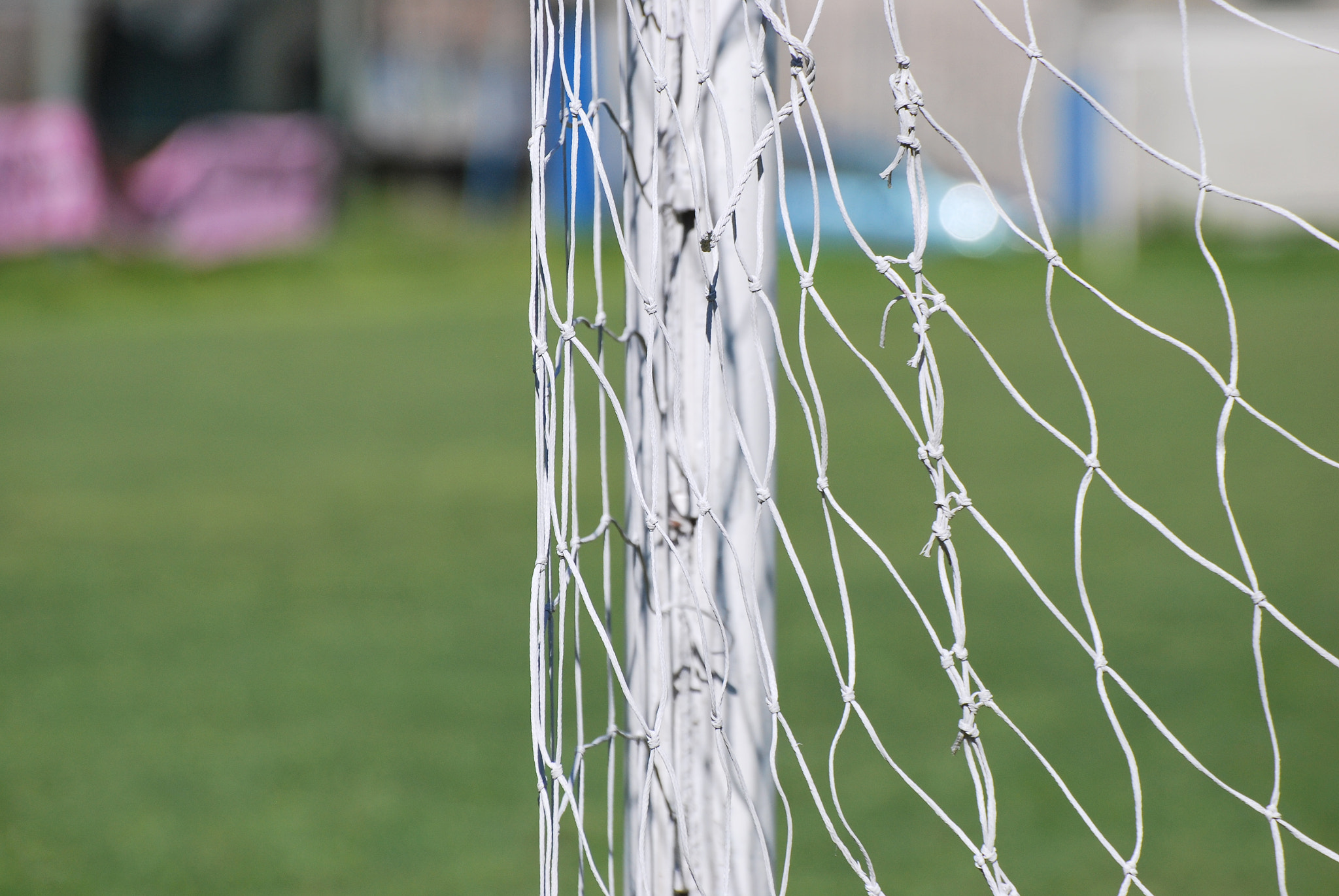 Nikon D60 sample photo. Soccer net photography