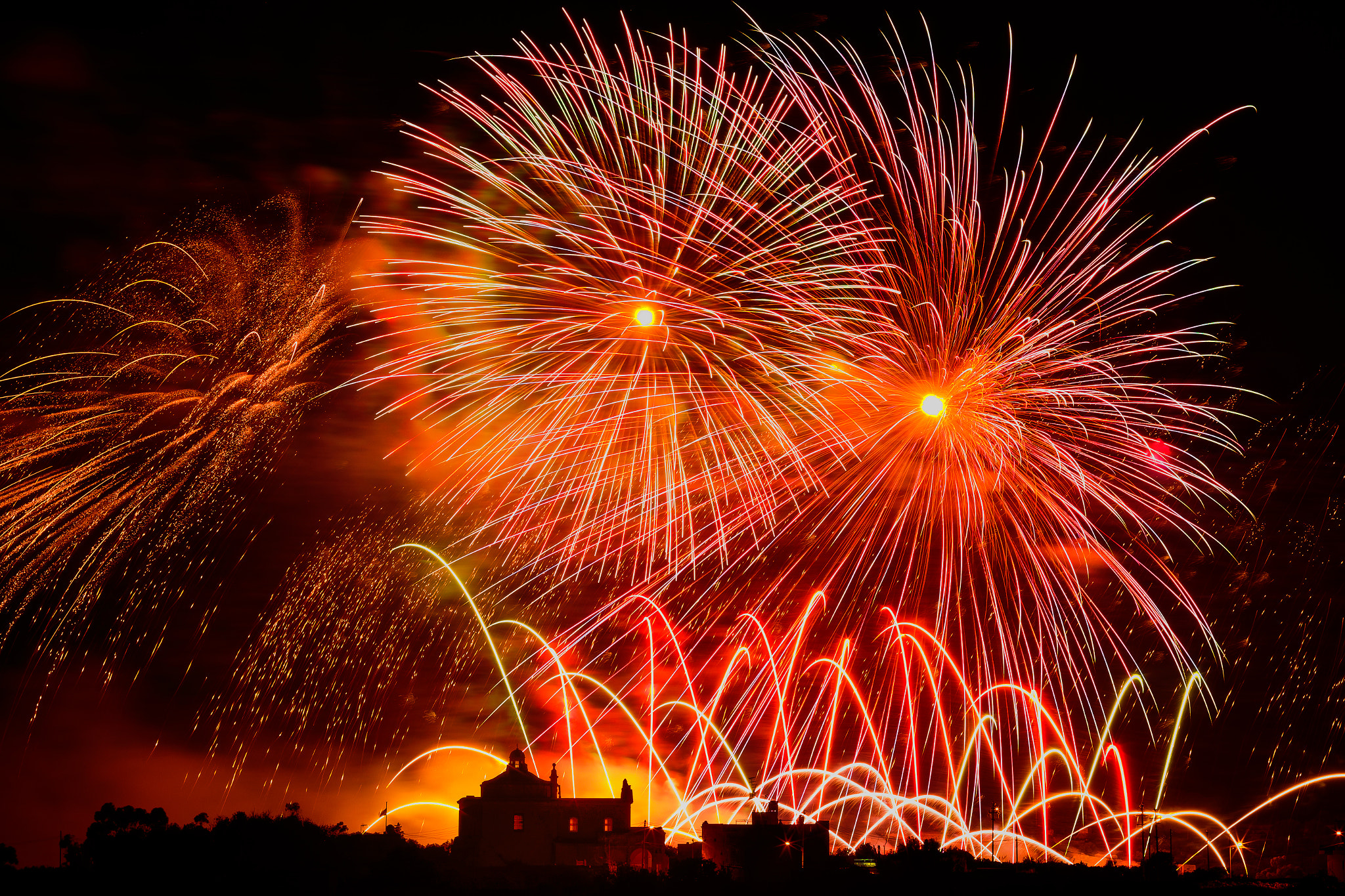Canon EF 50mm F1.4 USM sample photo. Fireworks festa malta photography