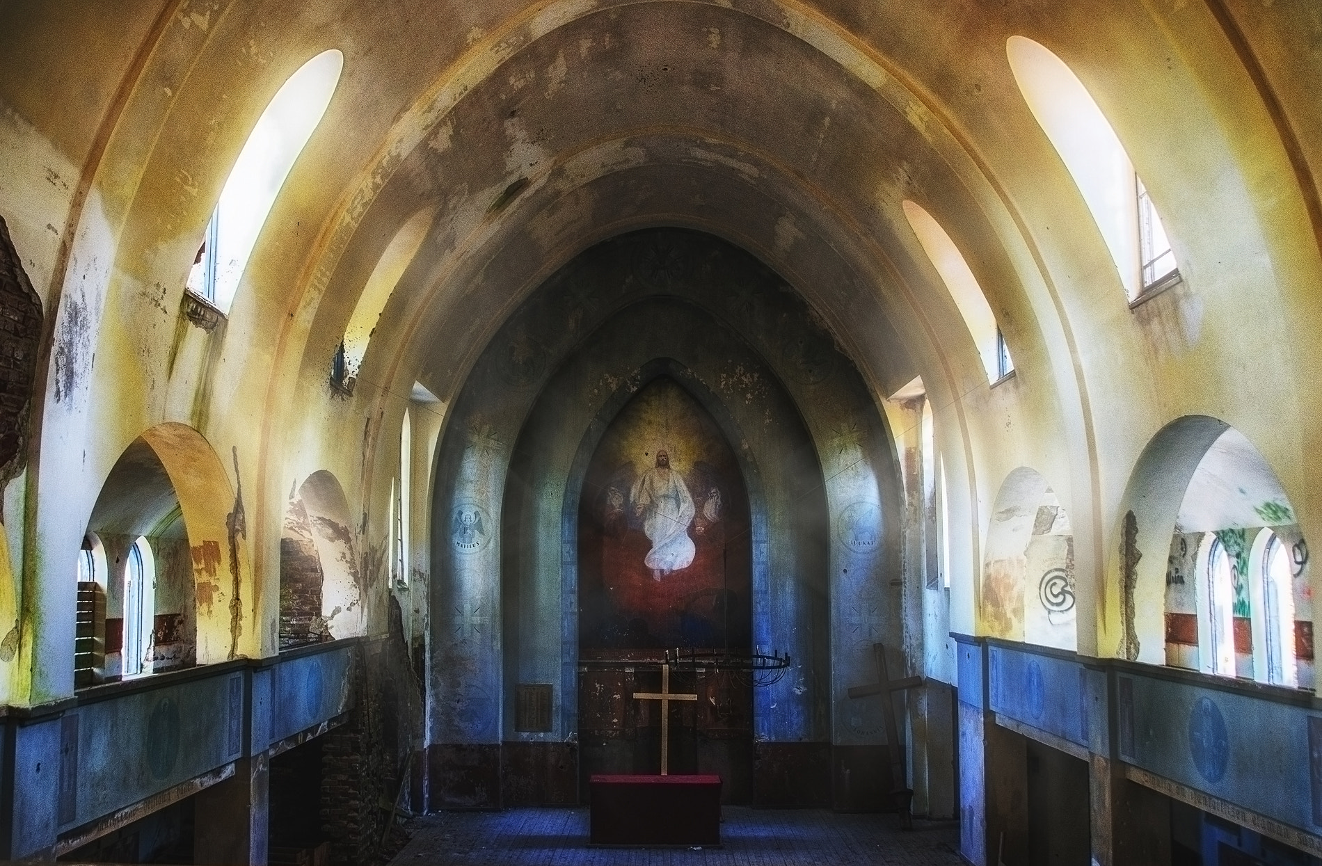 Nikon D610 + Sigma 28-105mm F2.8-4 Aspherical sample photo. Abandoned church. in the sun... photography