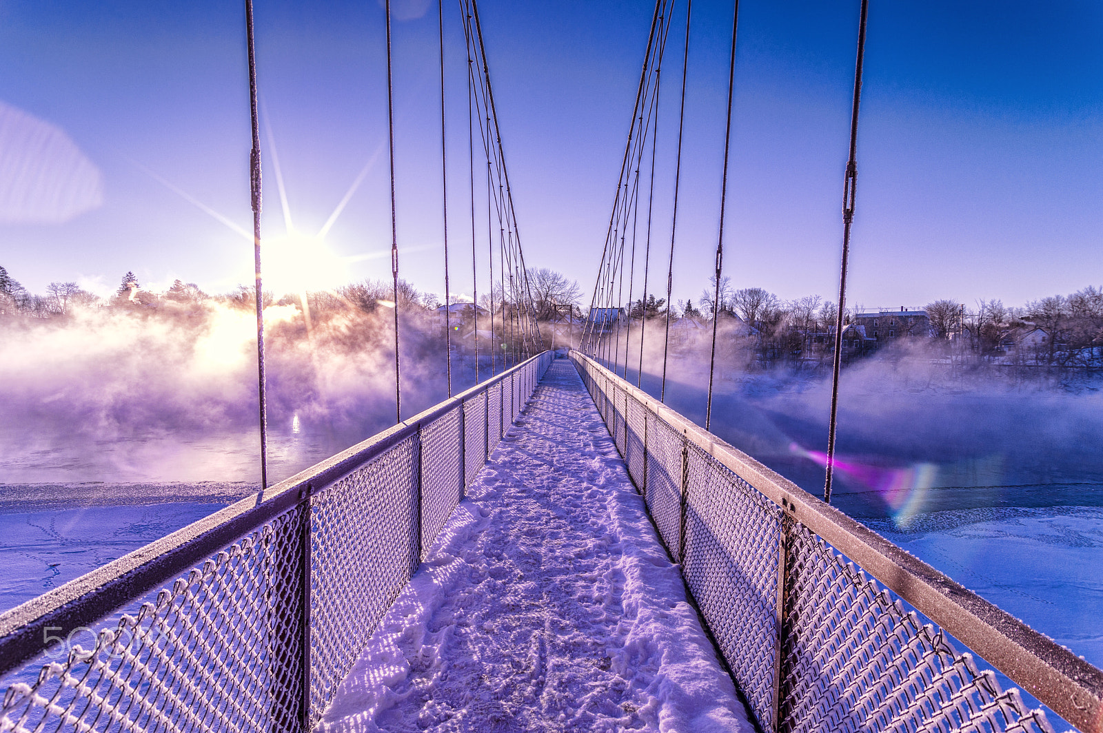 Pentax K-3 + Pentax smc DA 12-24mm F4.0 ED AL (IF) sample photo. Brunswick walking bridge morning mist photography