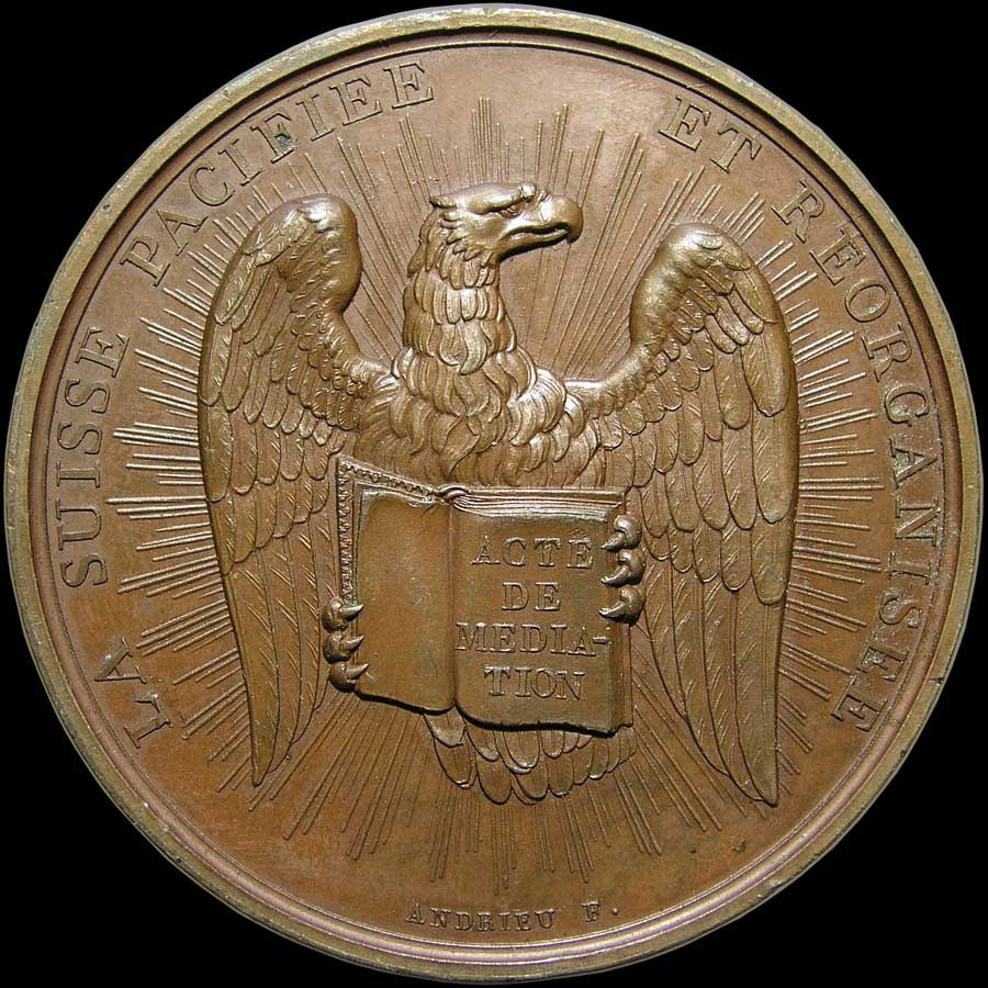 Olympus C5050Z sample photo. 1803 grand conseil du canton de vaud, france/swiss cantons. 46mm, bronze photography