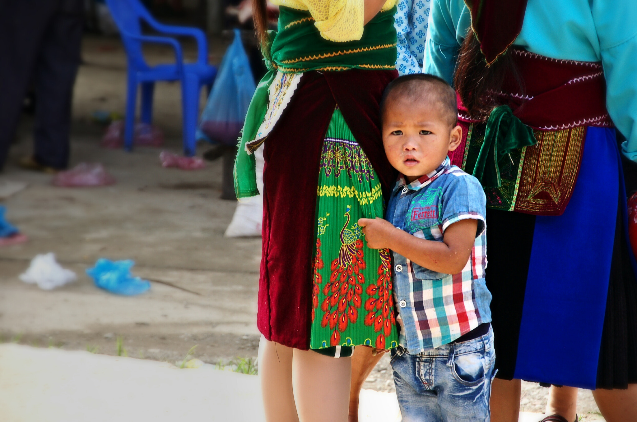 Nikon D50 sample photo. Vietnam minority group child reacts scared to my camera  photography