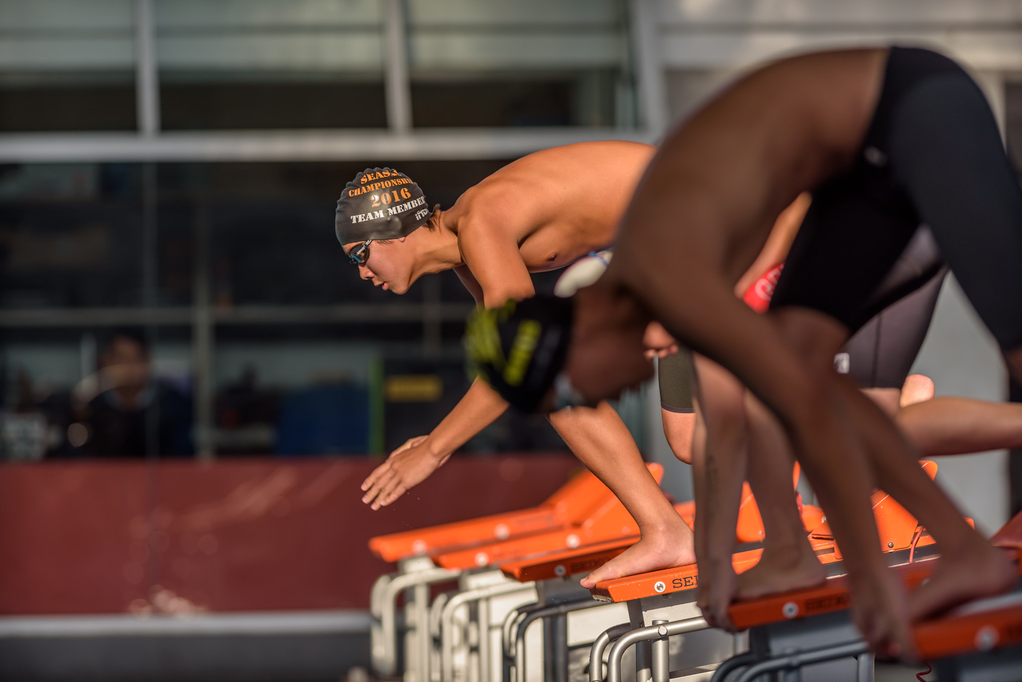 Nikon AF-S Nikkor 300mm F2.8G ED-IF VR sample photo. Seasac swimming competition photography