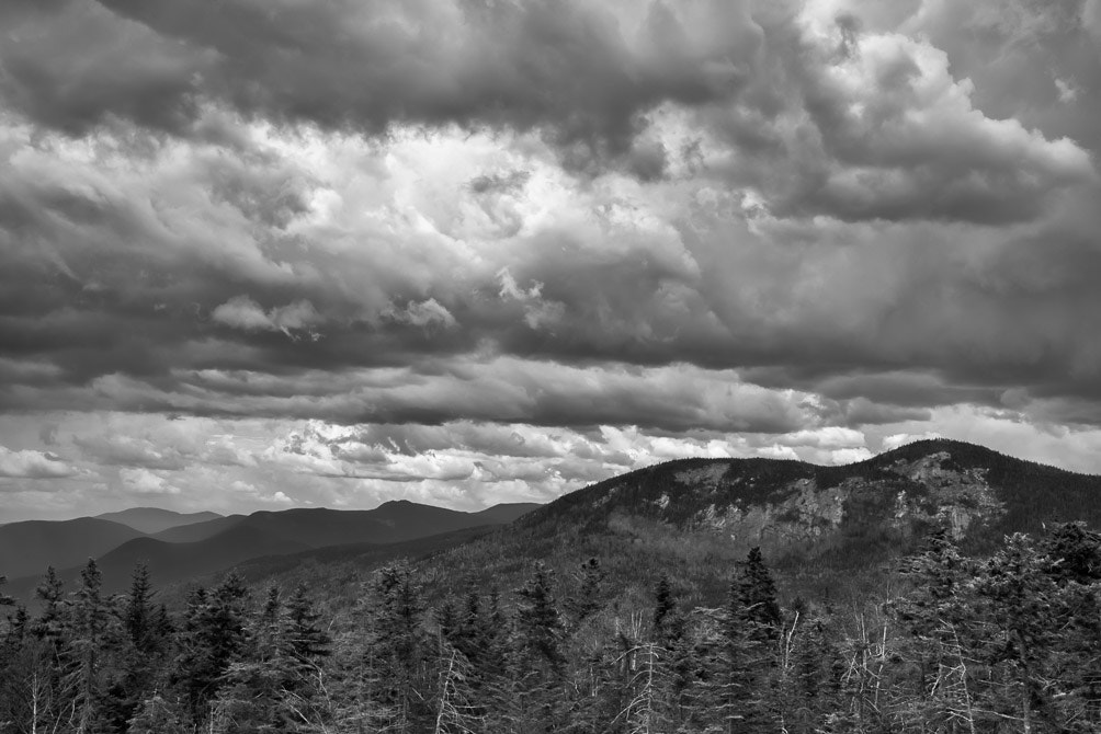 Sony a7R II + 24-70mm F2.8 G SSM sample photo. Pemigewasset overlook b&w photography