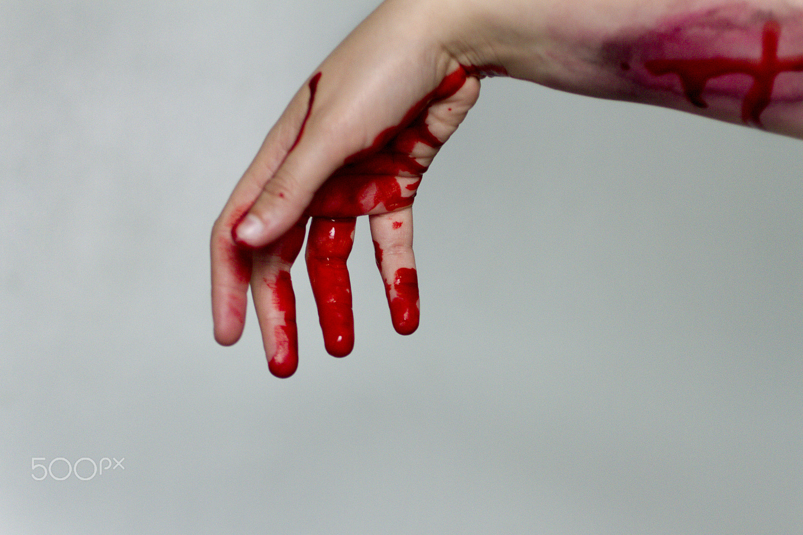 Canon EF 50mm F2.5 Macro sample photo. Written in blood photography