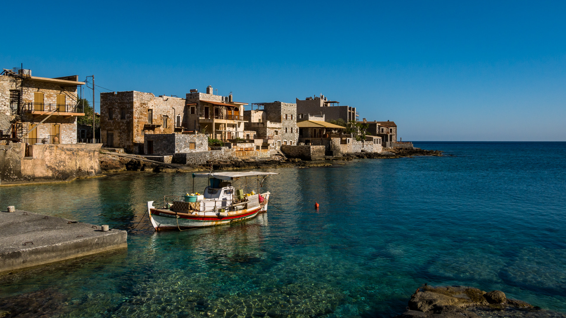 Panasonic Lumix DMC-GX7 sample photo. Panorama of gerolimenas village, greece photography