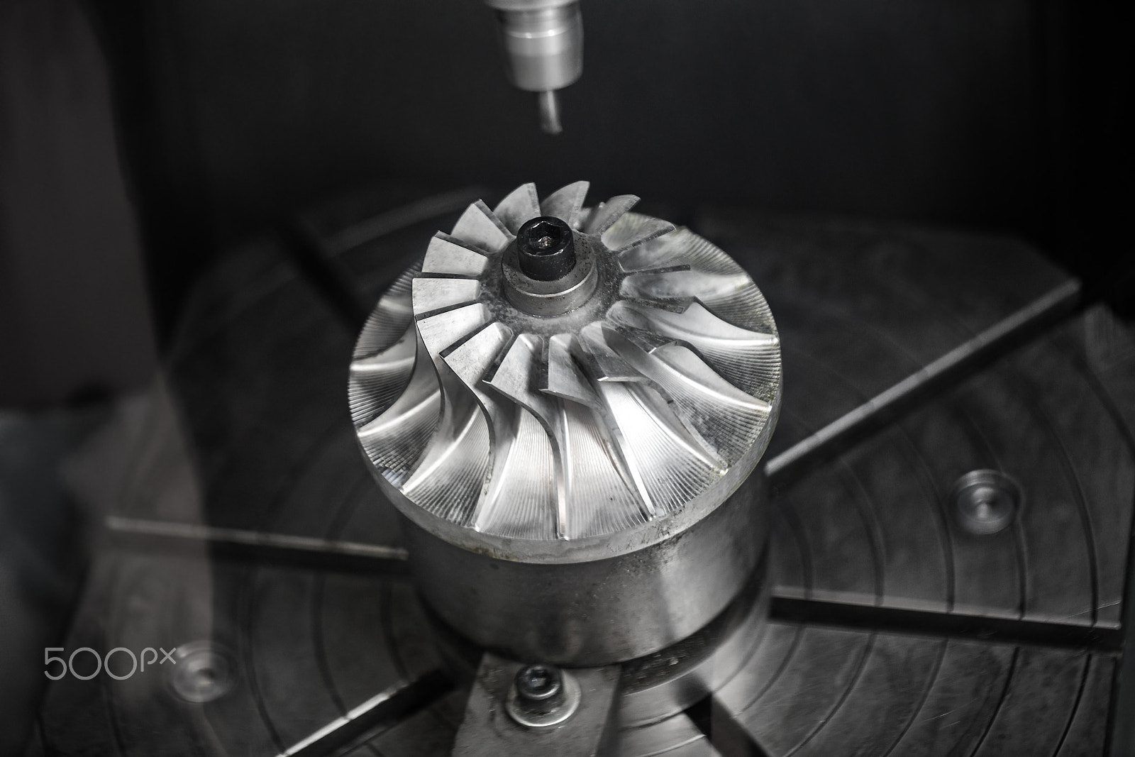 Sony a7R II + Canon EF 100mm F2.8L Macro IS USM sample photo. Metalworking cnc milling machine. photography