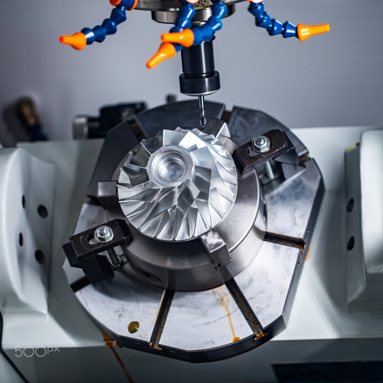 Sony a7R II + Canon EF 100mm F2.8L Macro IS USM sample photo. Metalworking cnc milling machine. photography