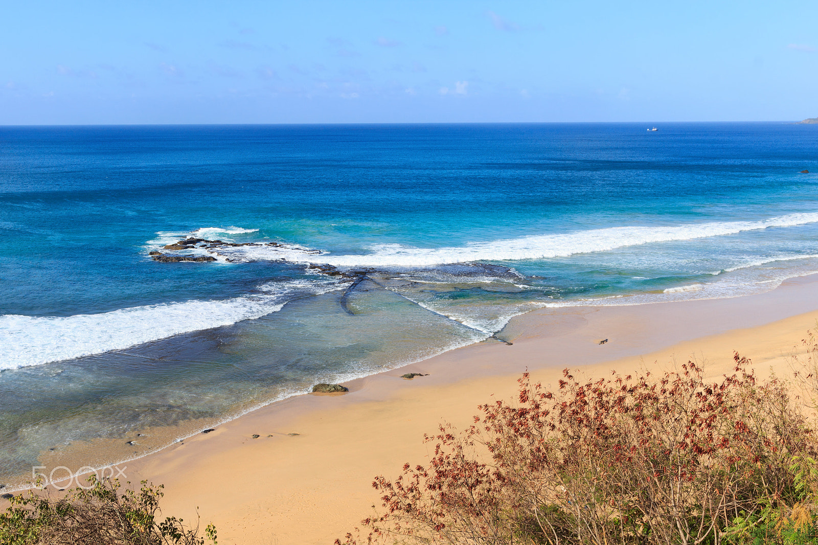 Canon EOS 60D + Canon EF 24mm F1.4L II USM sample photo. Aerial view of beach boldro with transparent sea, natural pool, waves of tropical island fernando... photography