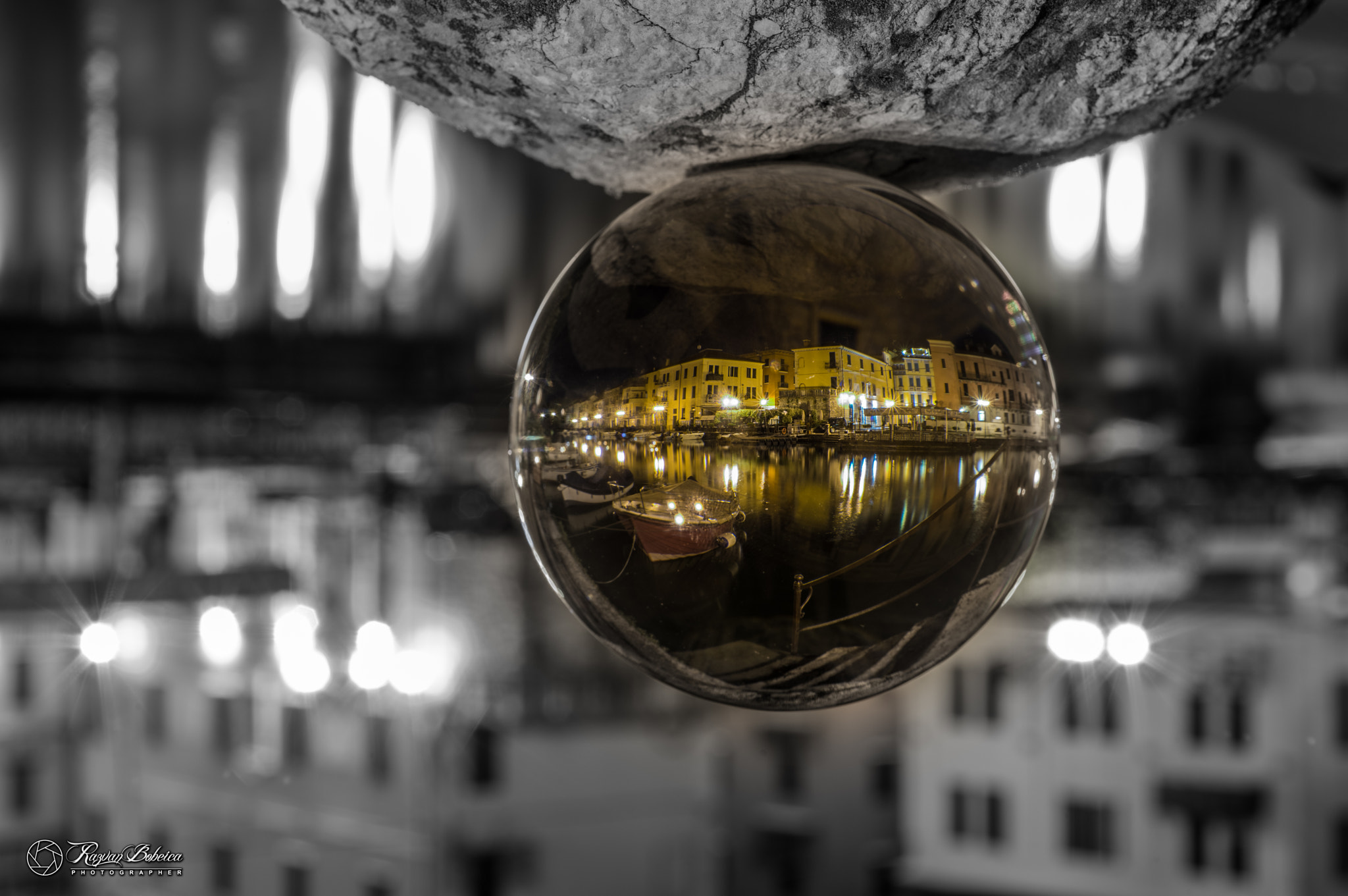 Nikon D800E + Nikon AF Micro-Nikkor 60mm F2.8D sample photo. Peschiera del garda in crystal ball photography