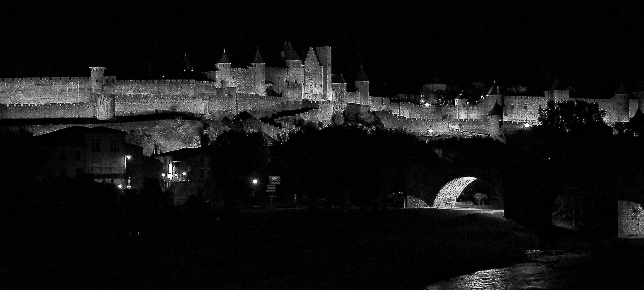 Fujifilm FinePix S602 ZOOM sample photo. Carcassonne la nuit photography