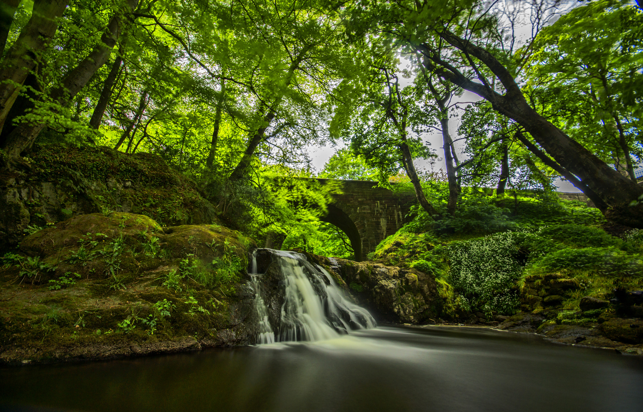 Sigma AF 10-20mm F4-5.6 EX DC sample photo. Arbirlot waterfall (taken from water) photography