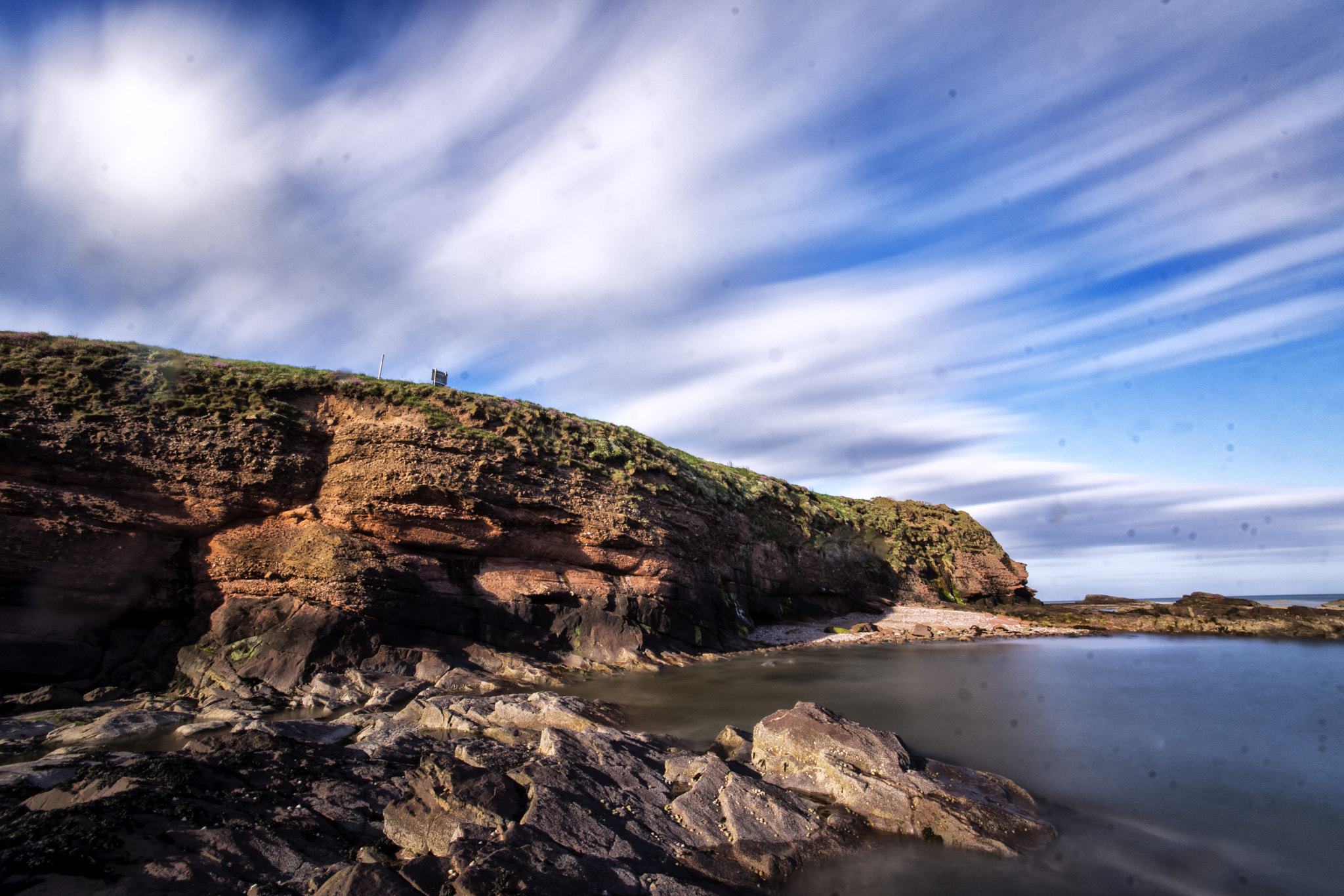 Sigma AF 10-20mm F4-5.6 EX DC sample photo. Cliffs evening long exposure photography