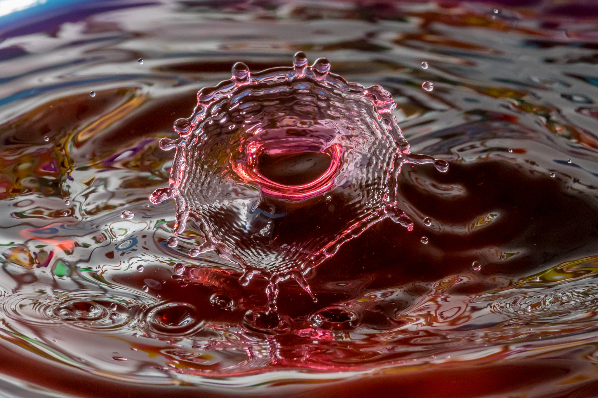 Canon EF 180mm F3.5L Macro USM sample photo. Water collision photography
