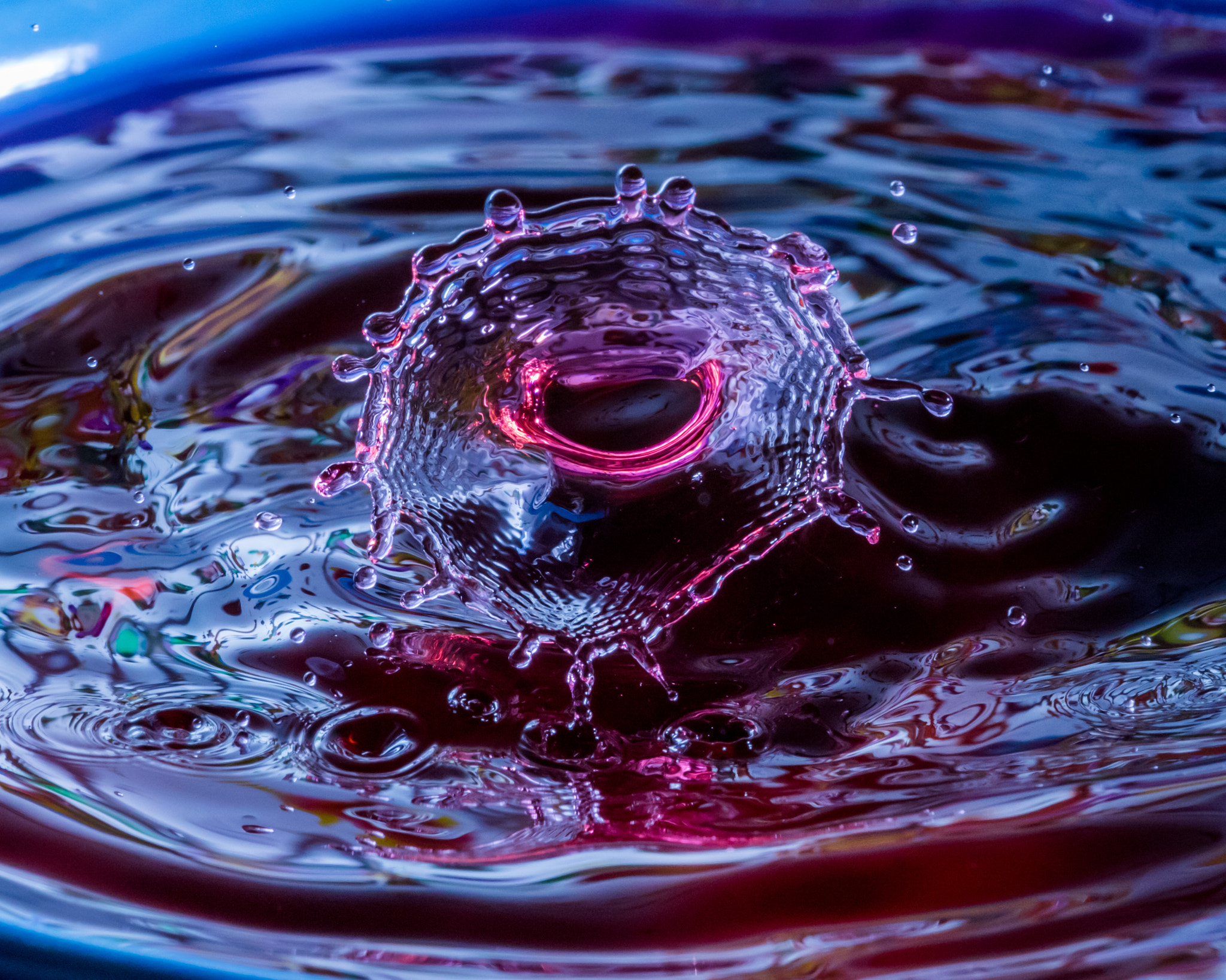 Canon EF 180mm F3.5L Macro USM sample photo. Water collision photography