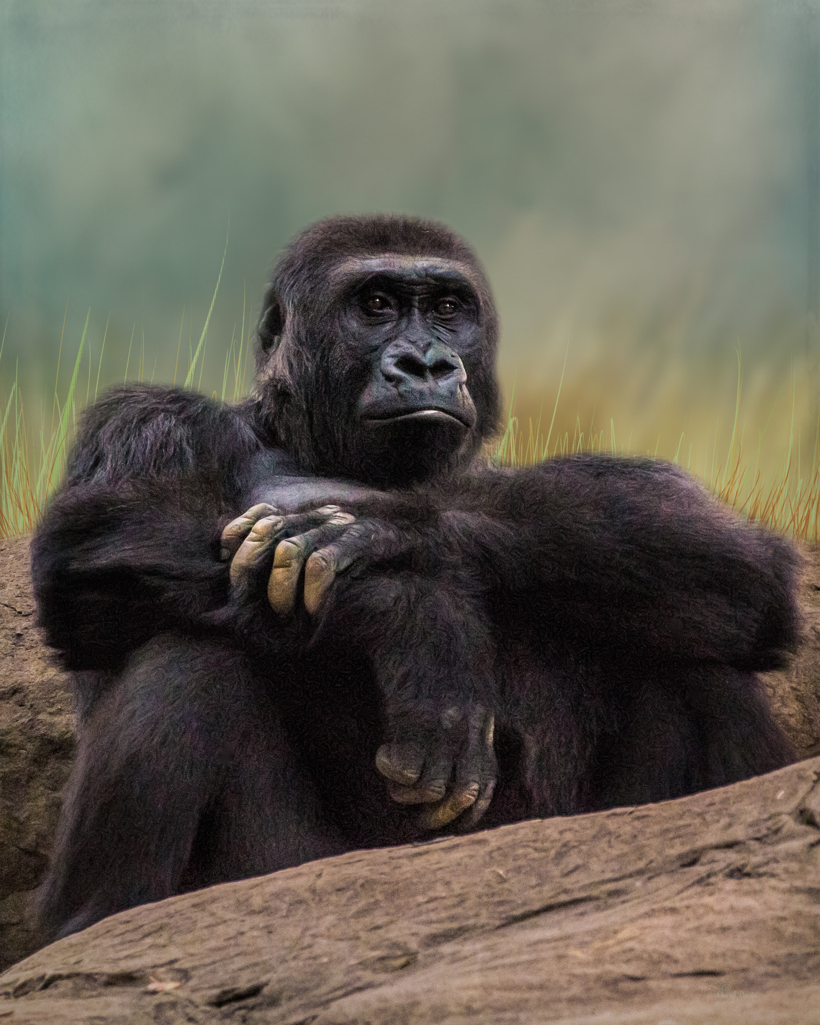 Canon EF 100-400mm F4.5-5.6L IS II USM sample photo. Contemplation silverbacked gorilla photography