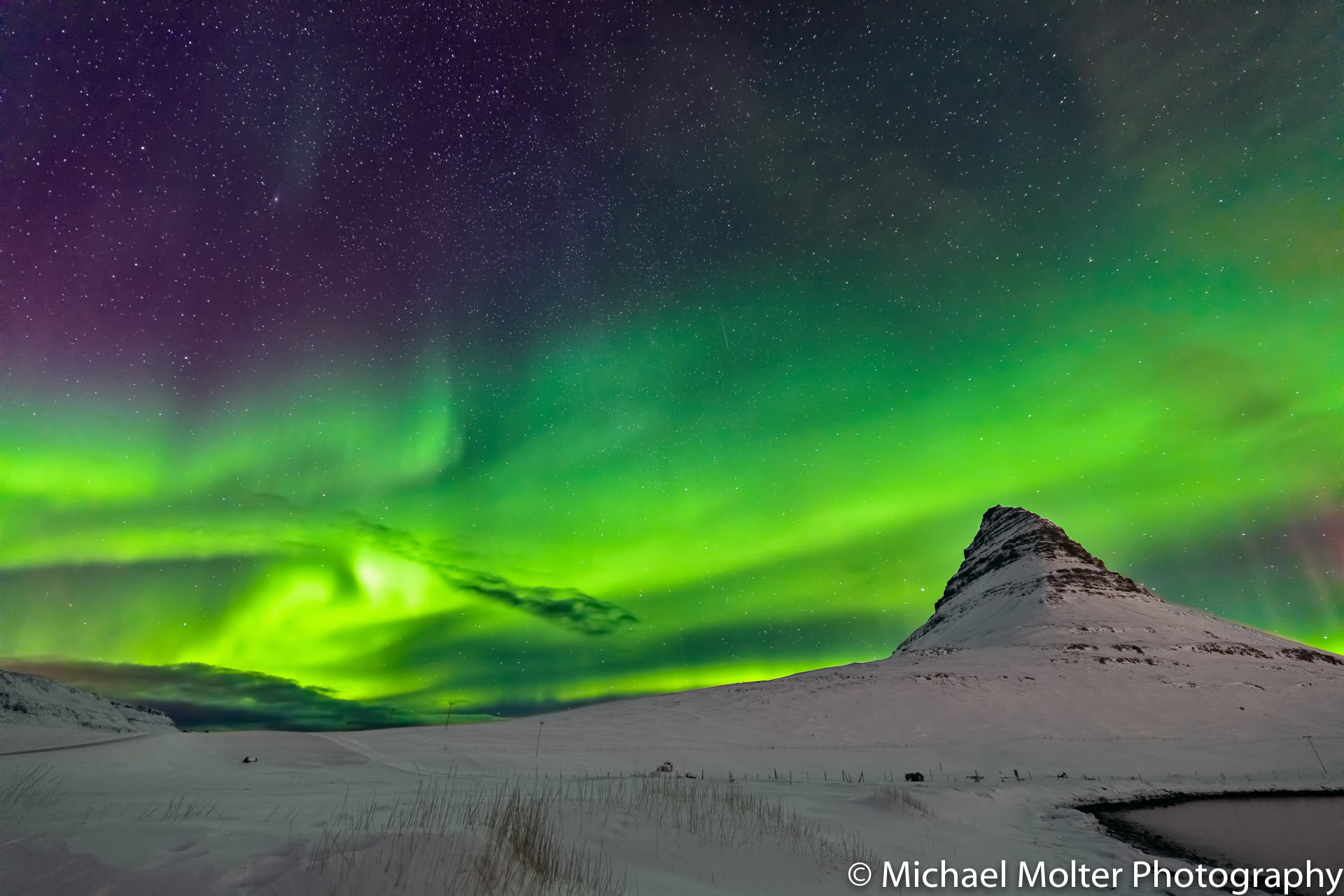 Canon EOS 5DS R sample photo. Aurora over kirkjufell photography
