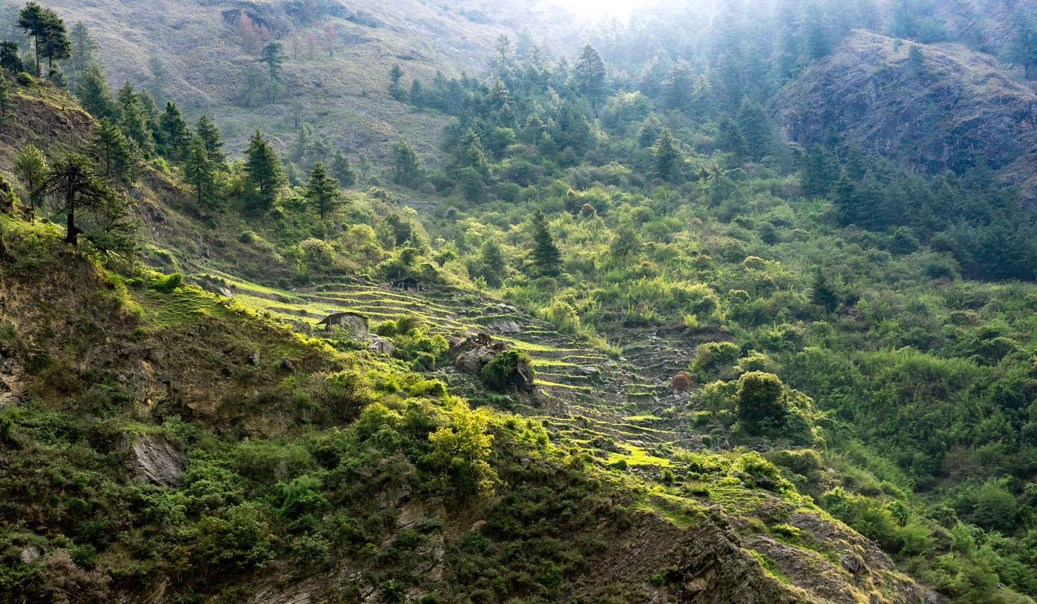 E 32mm F1.8 sample photo. Across the budhi gandaki river from deng village photography